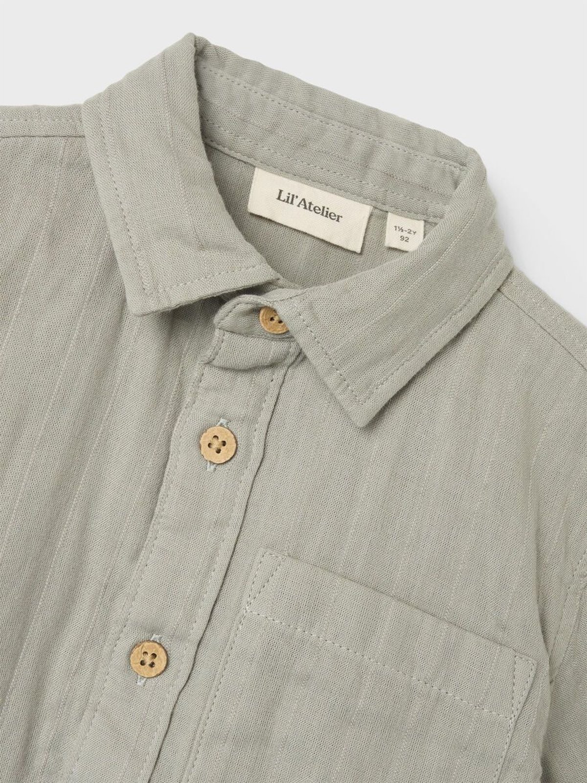 Lil- Atelier Felix Short Sleeve Loose Shirt Forest Fog