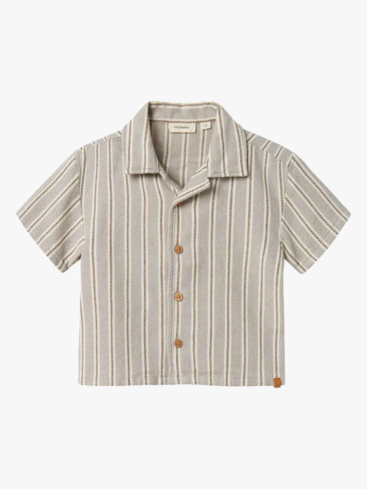 Lil- Atelier Frede Short Sleeve Loose Shirt Mourning Dove