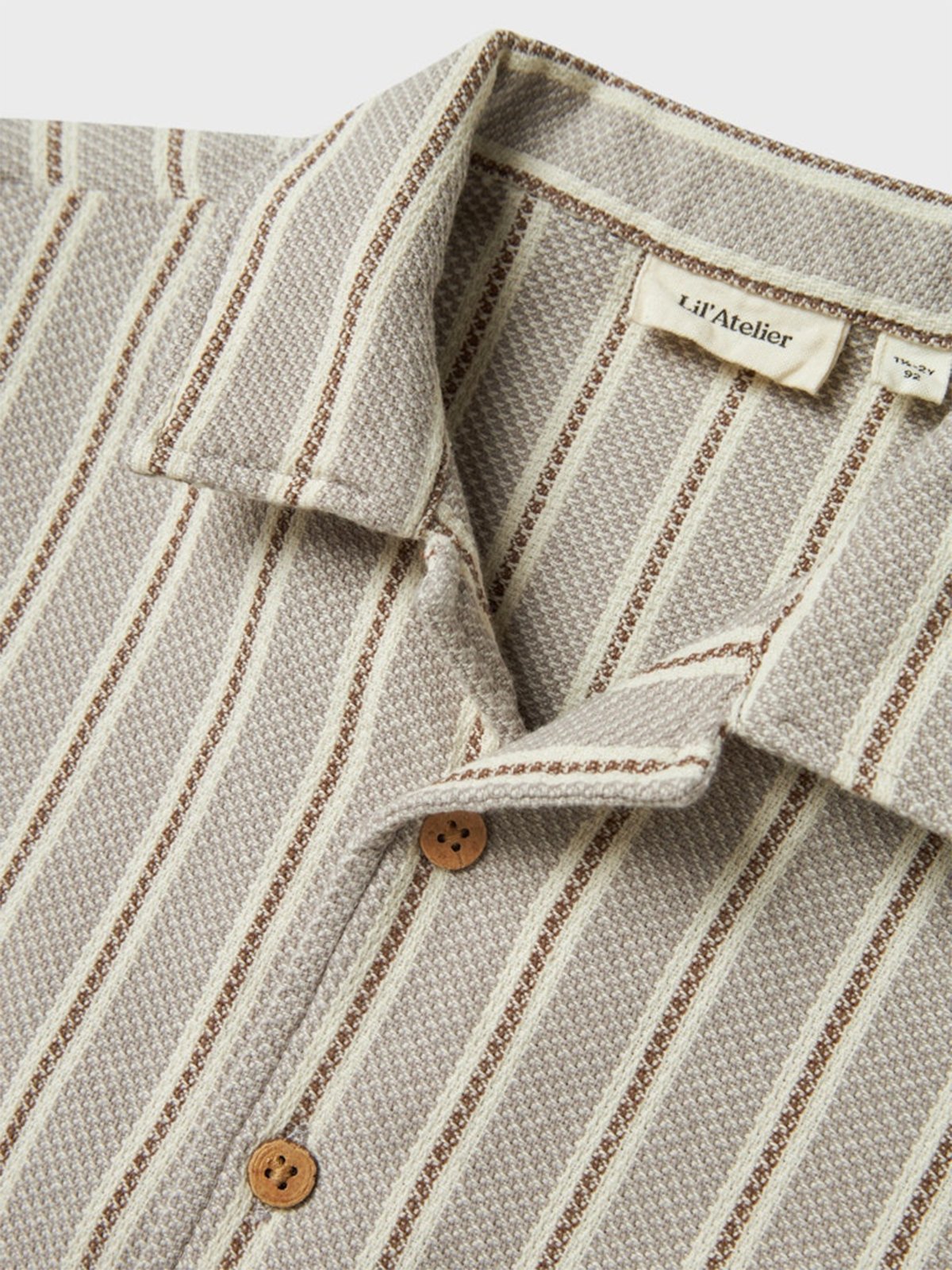 Lil- Atelier Frede Short Sleeve Loose Shirt Mourning Dove