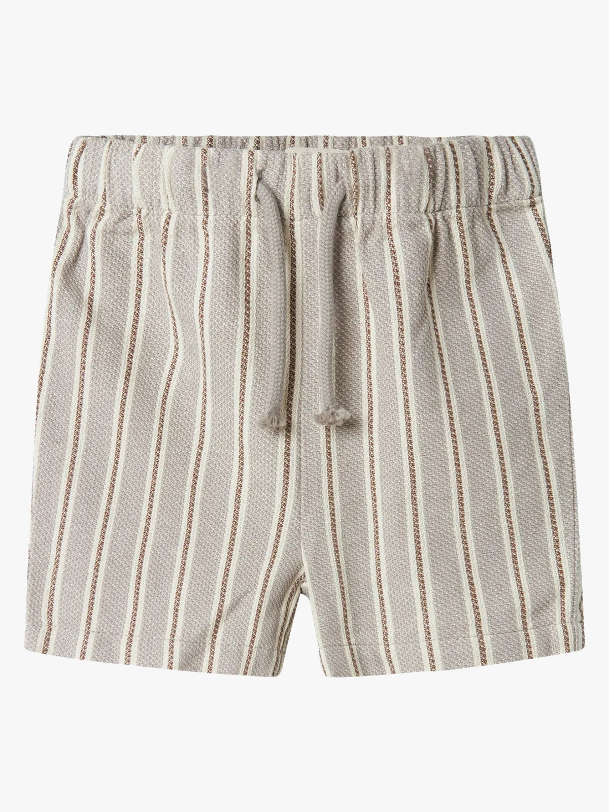 Lil' Atelier Frede Stripe Loose Shorts Mourning Dove