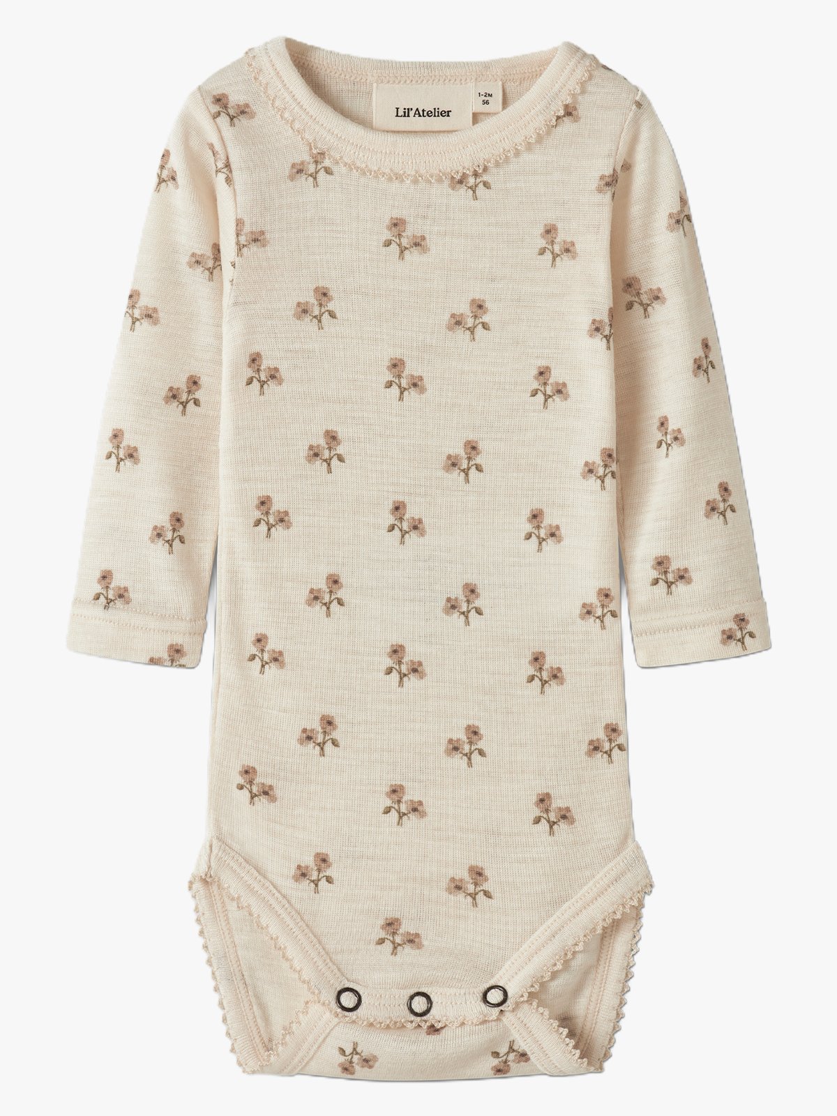 Lil- Atelier Nalu Long Sleeve Wo/Mo Slim Body Turteldove