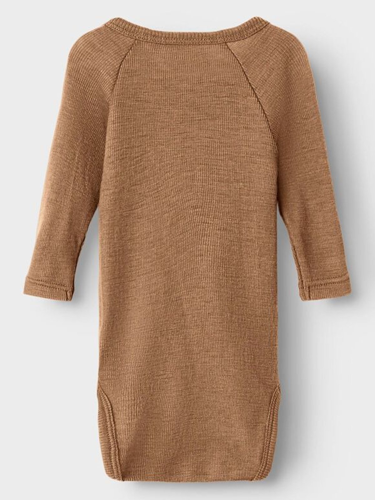 Lil- Atelier Noel Neb Long Sleeve Slim Wool Body Tigers Eye