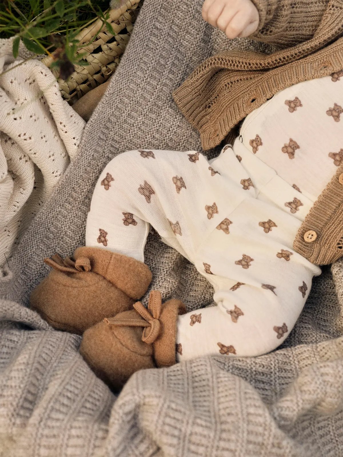 Lil- Atelier Nalu Slim Wo/Mo Legging Turtledove Melange