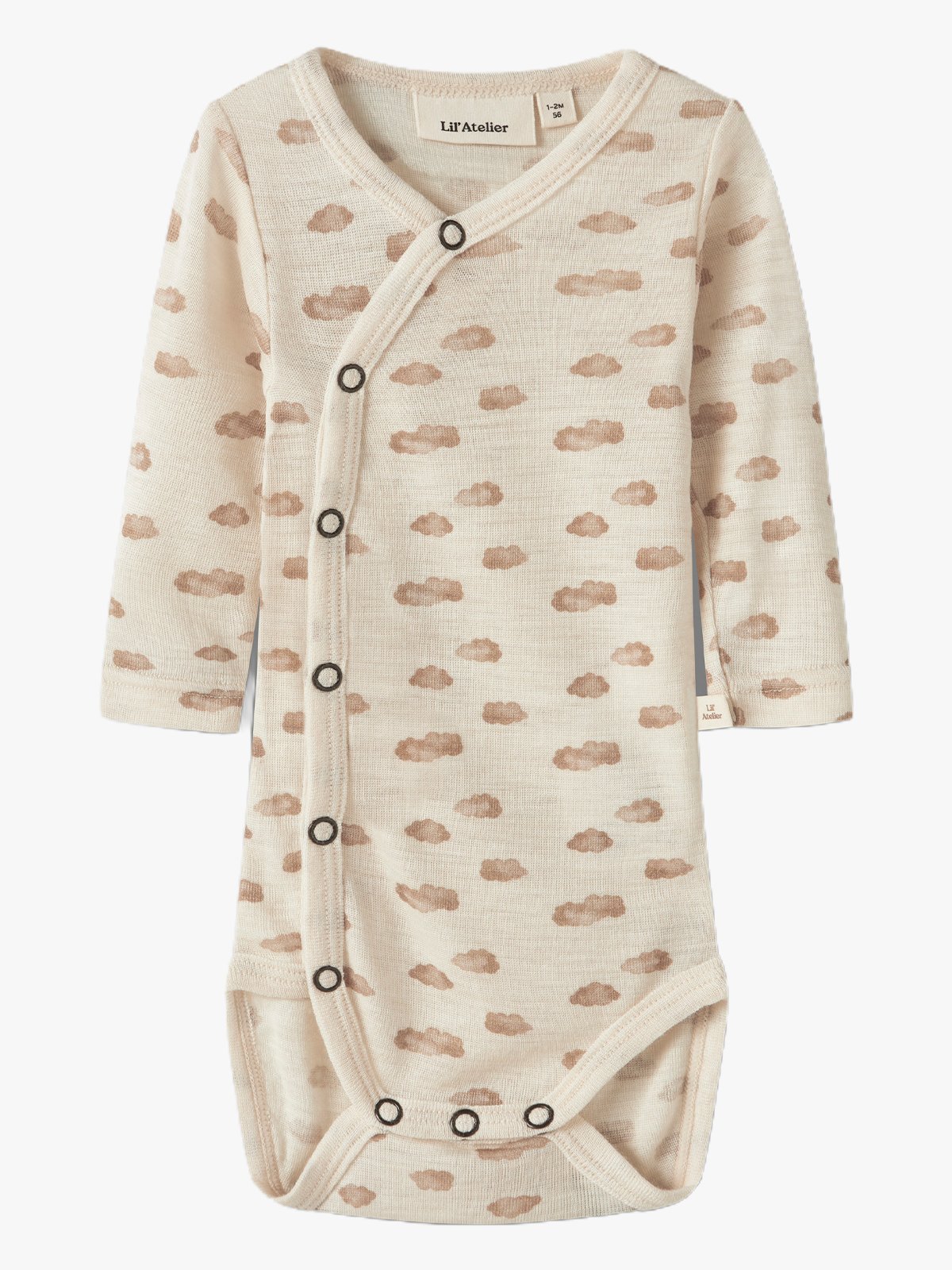Lil- Atelier Nalu Wo/Mo Long Sleeve Slim Wrap Body Turtledove