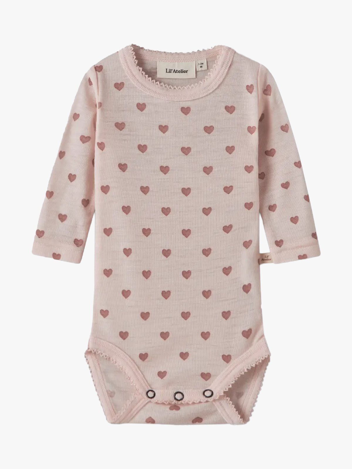 Lil' Atelier Noel Nia Wool Long Sleeve Slim Body Rosa