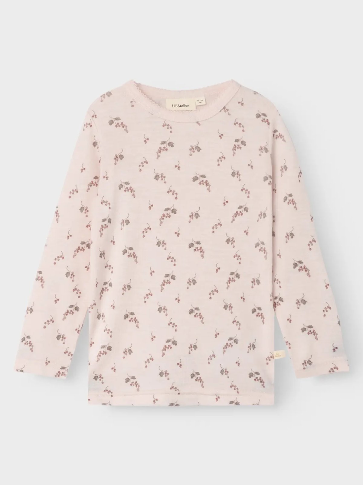 Lil- Atelier Noel Nia Wool Long Sleeve Slim Top Morganite BERRY