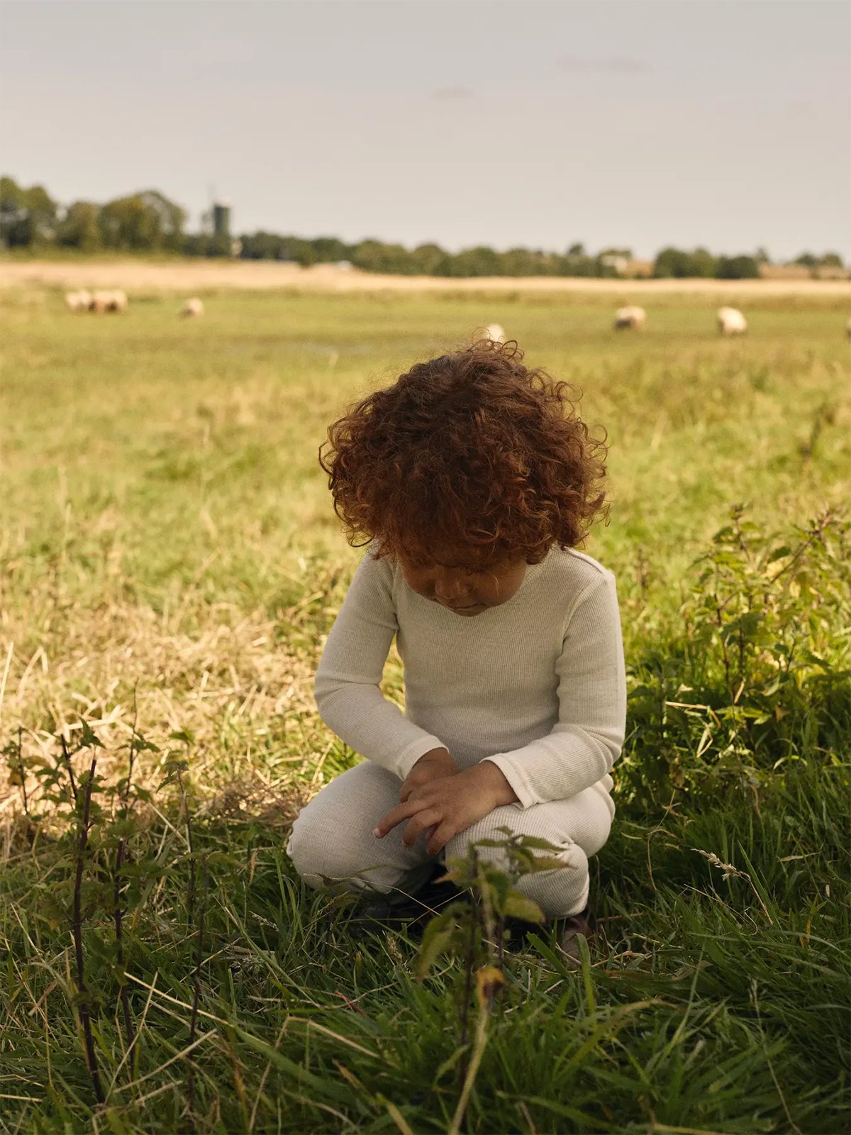 Lil- Atelier Nalu Rib Wo/Mo Slim Legging Turtledove Melange