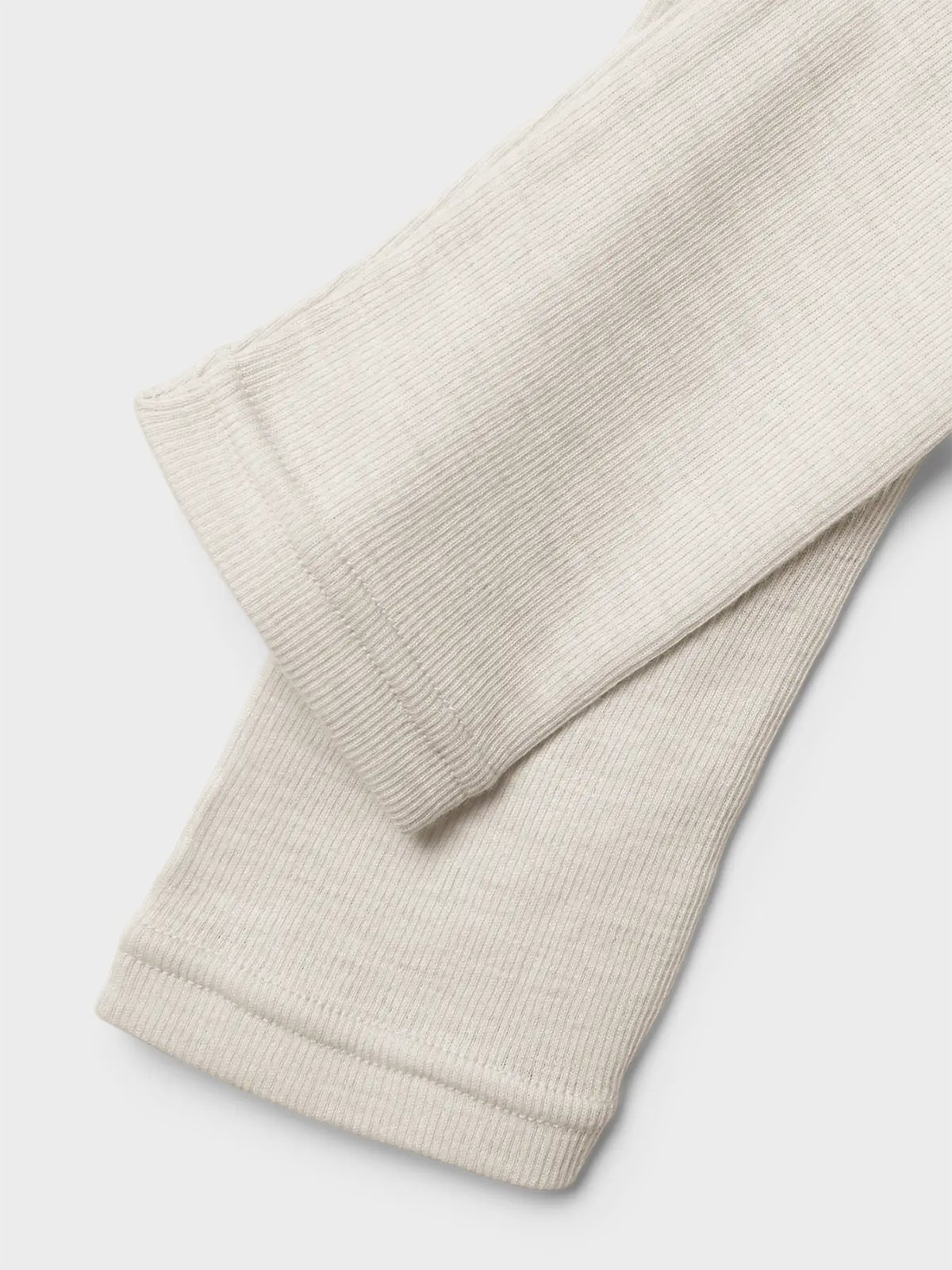 Lil- Atelier Nalu Rib Wo/Mo Slim Legging Turtledove Melange