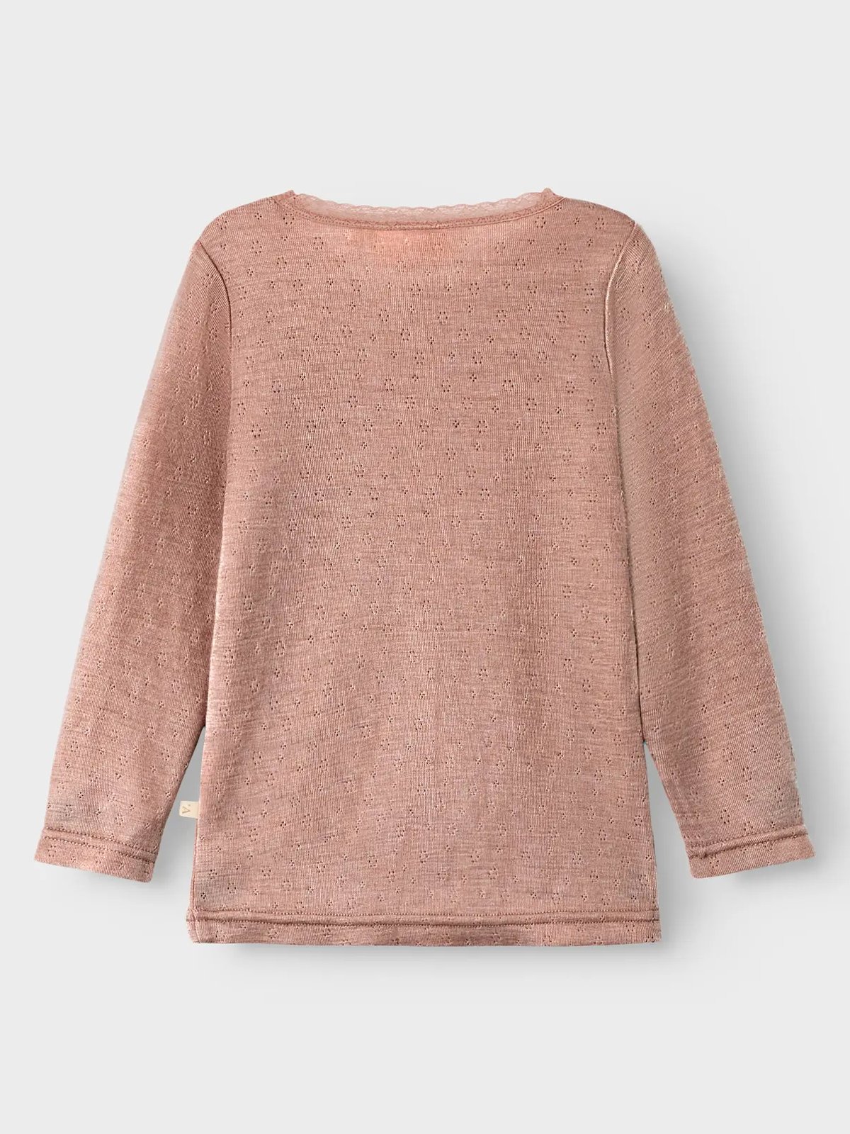 Lil- Atelier Noel Nab Wool Long Sleeve Slim Top Roebuck