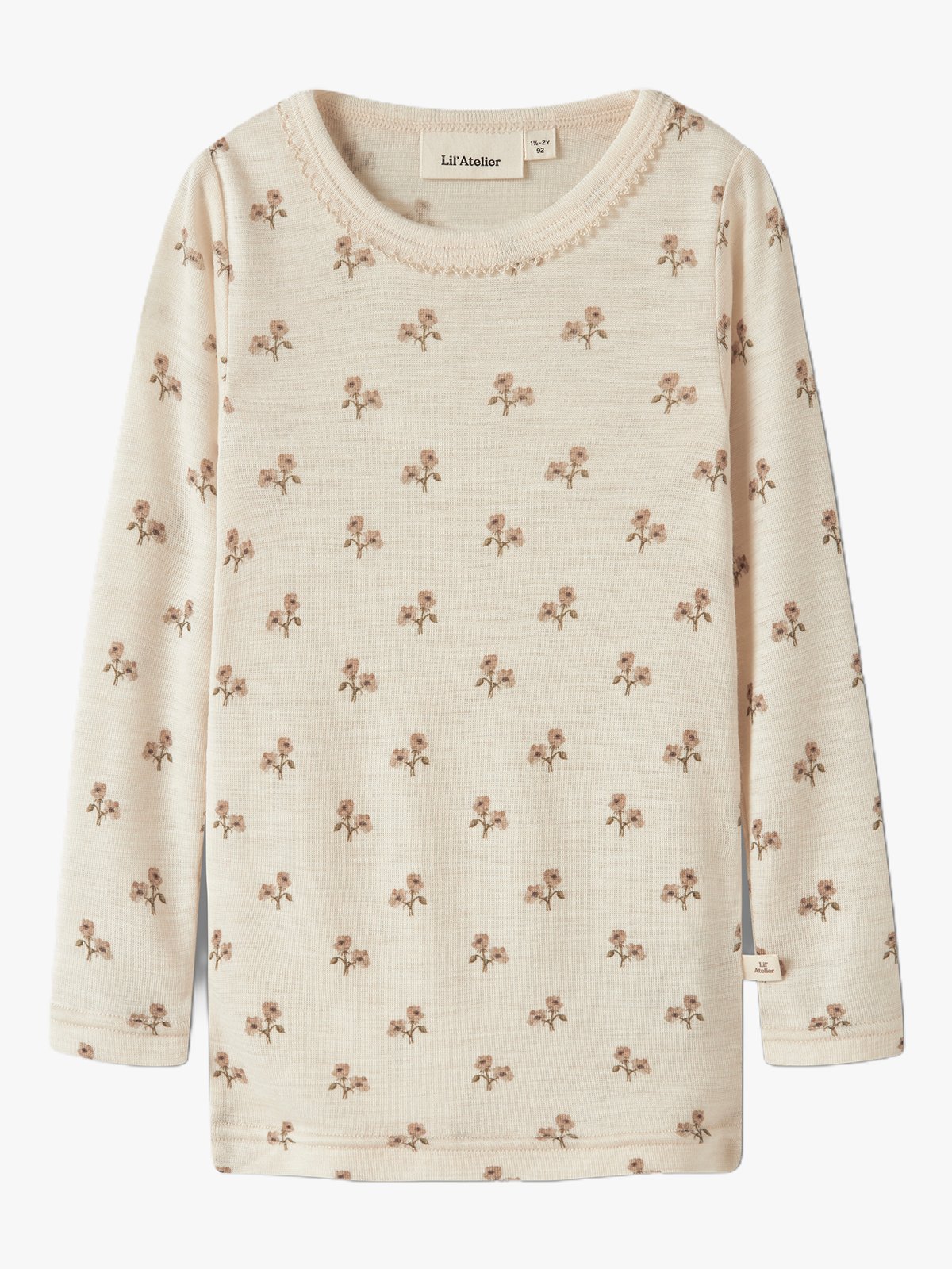 Lil- Atelier Nalu Wo/Mo Long Sleeve Slim Top Turteldove