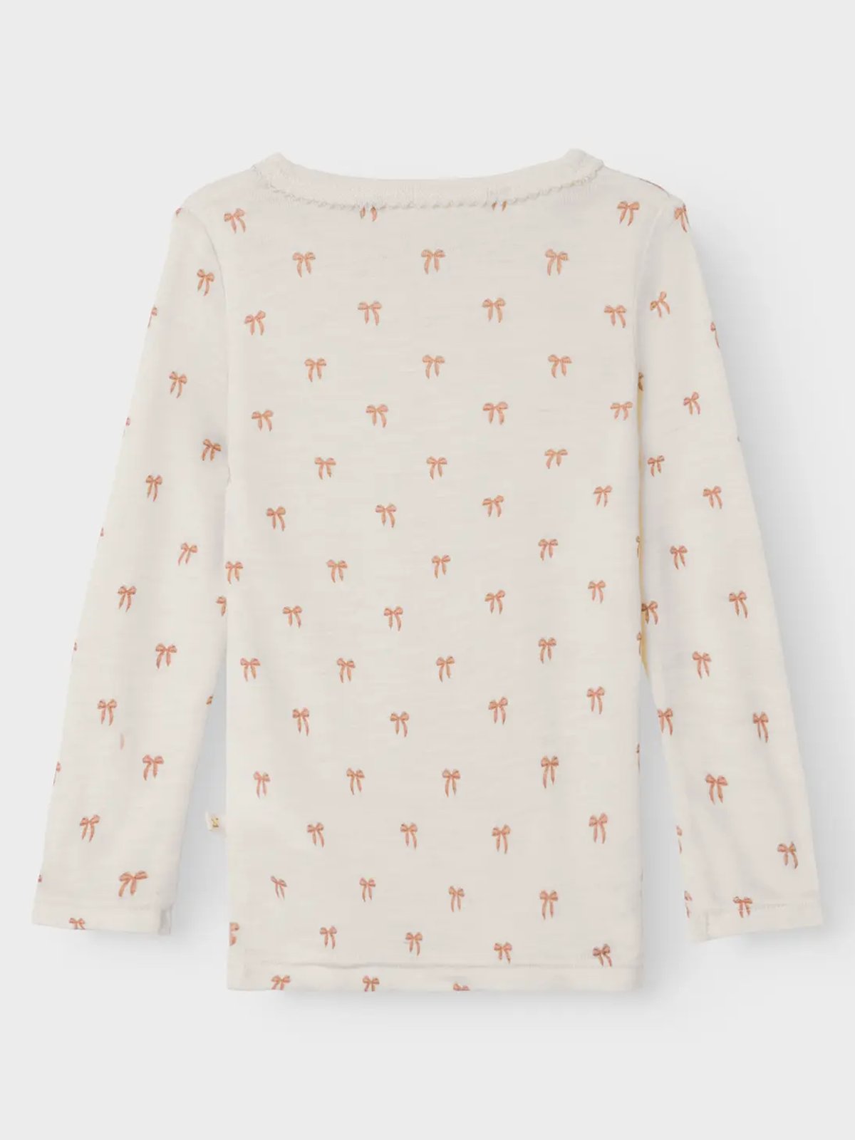 Lil- Atelier Nalu Wo/Mo Long Sleeve Slim Top Turtledove Melange