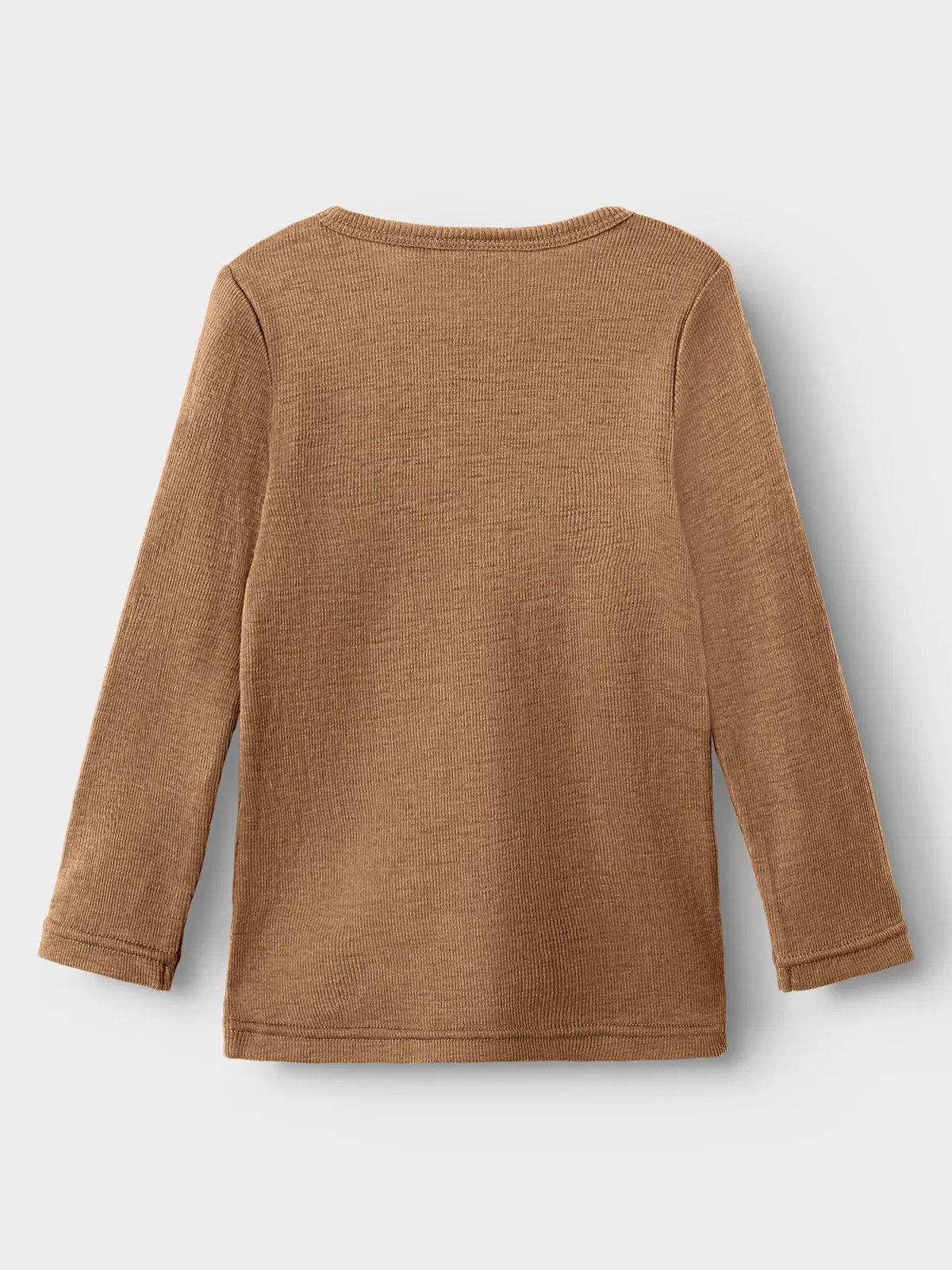 Lil- Atelier Noel Neb Wool Long Sleeve Slim Top Tigers Eye
