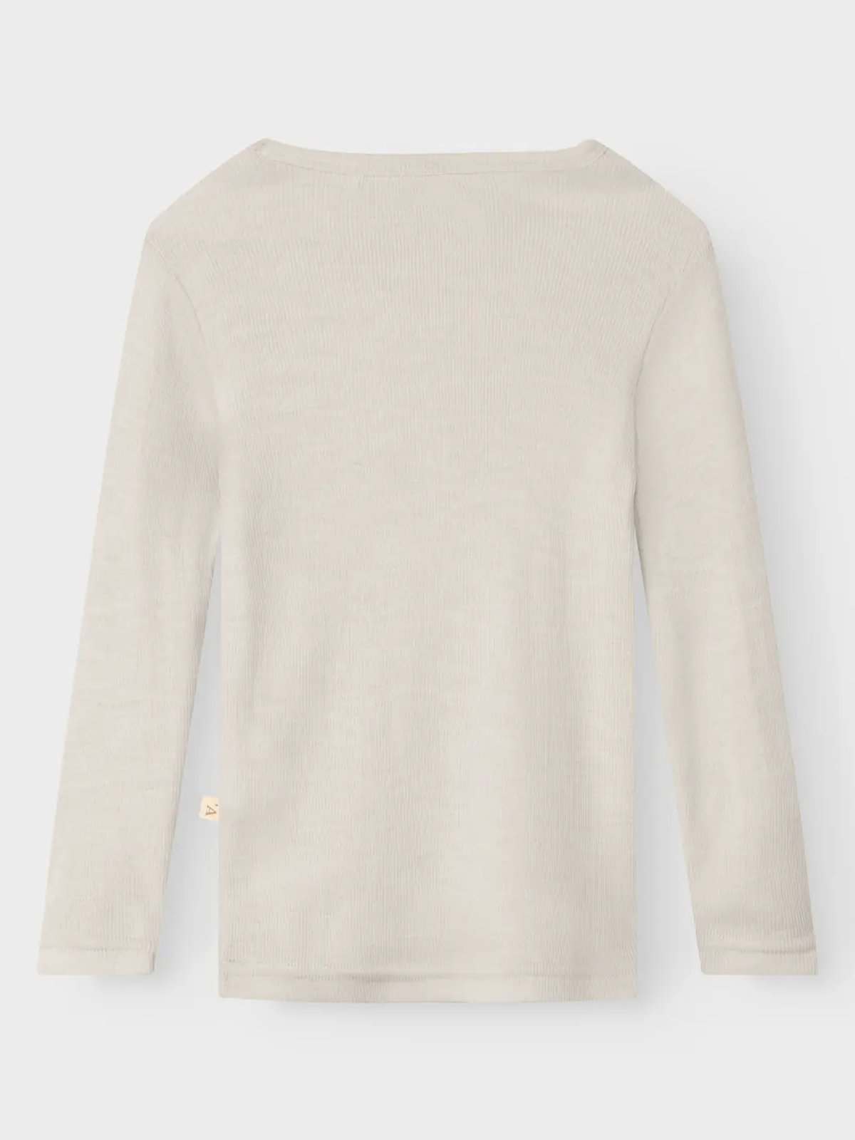 Lil- Atelier Nalu Rib Wo/Mo Long Sleeve Slim Top Turtledove Melange