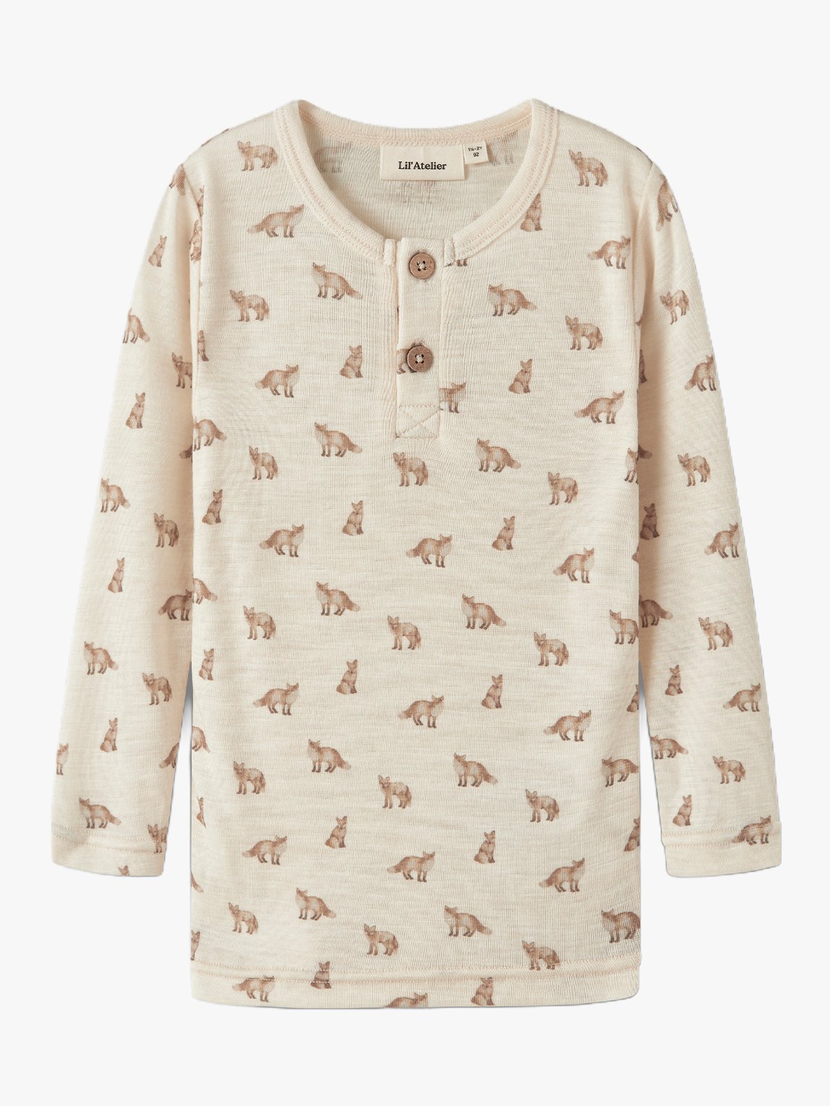 Lil- Atelier Nalu Wo/Mo Long Sleeve Slim Top Turteldove