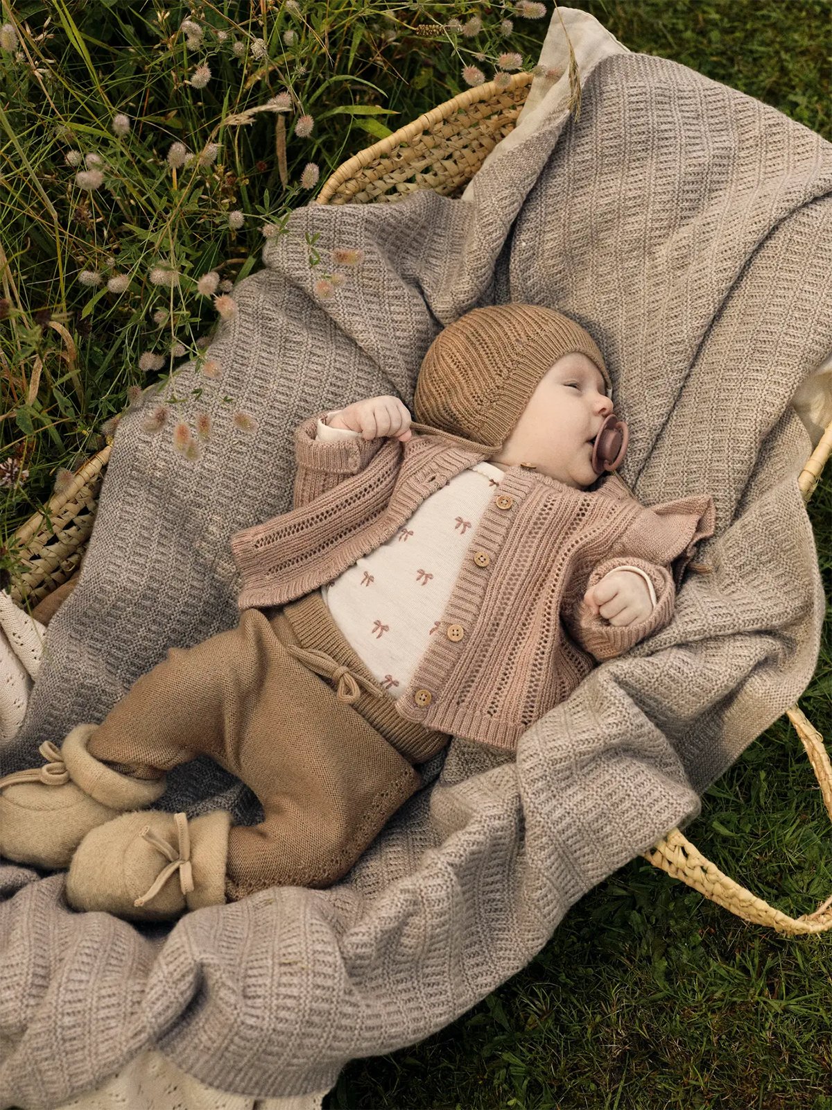 Lil- Atelier Nomo Long Sleeve Knit Cardigan Roebuck