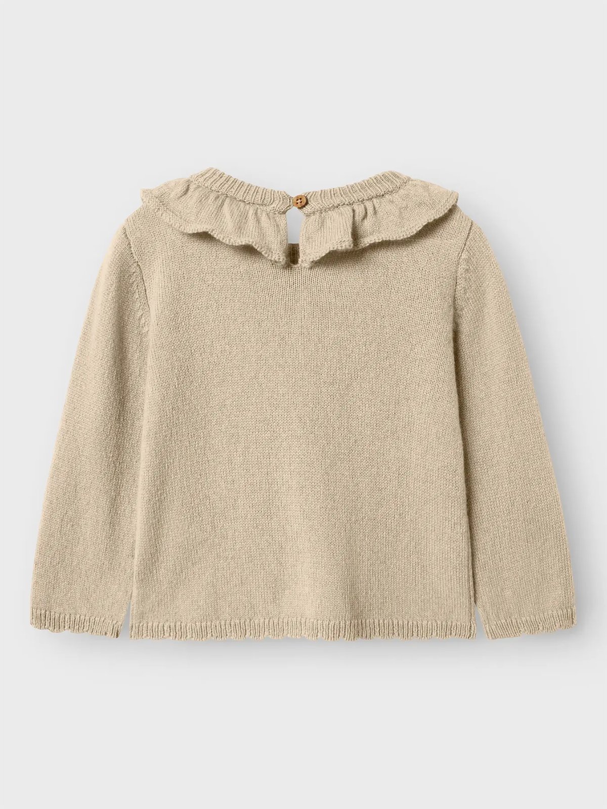 Lil- Atelier Nalio Long Sleeve Knit Safari MELANGE