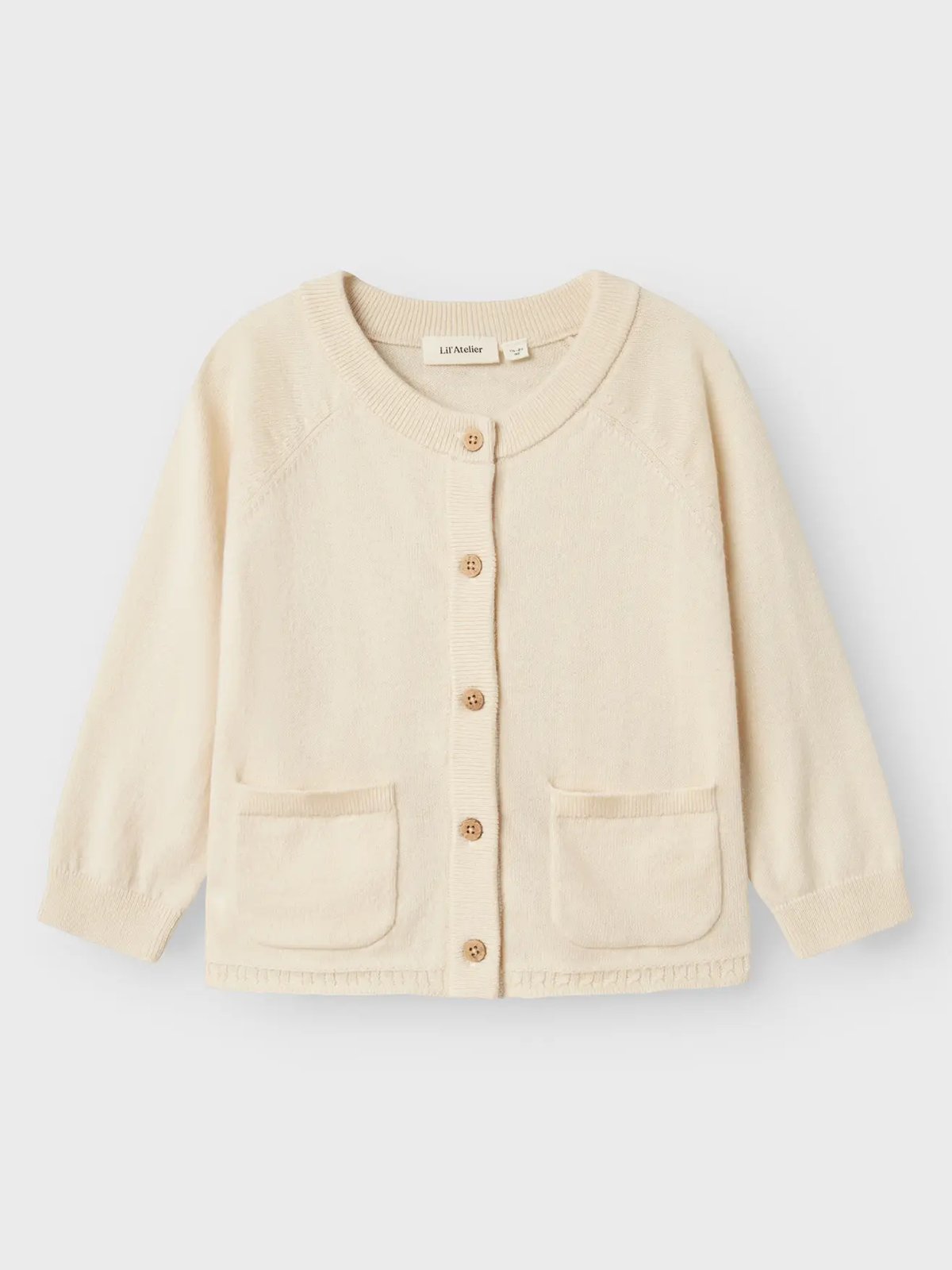 Lil- Atelier Nord Long Sleeve Knit Cardigan Turtledove MELANGE