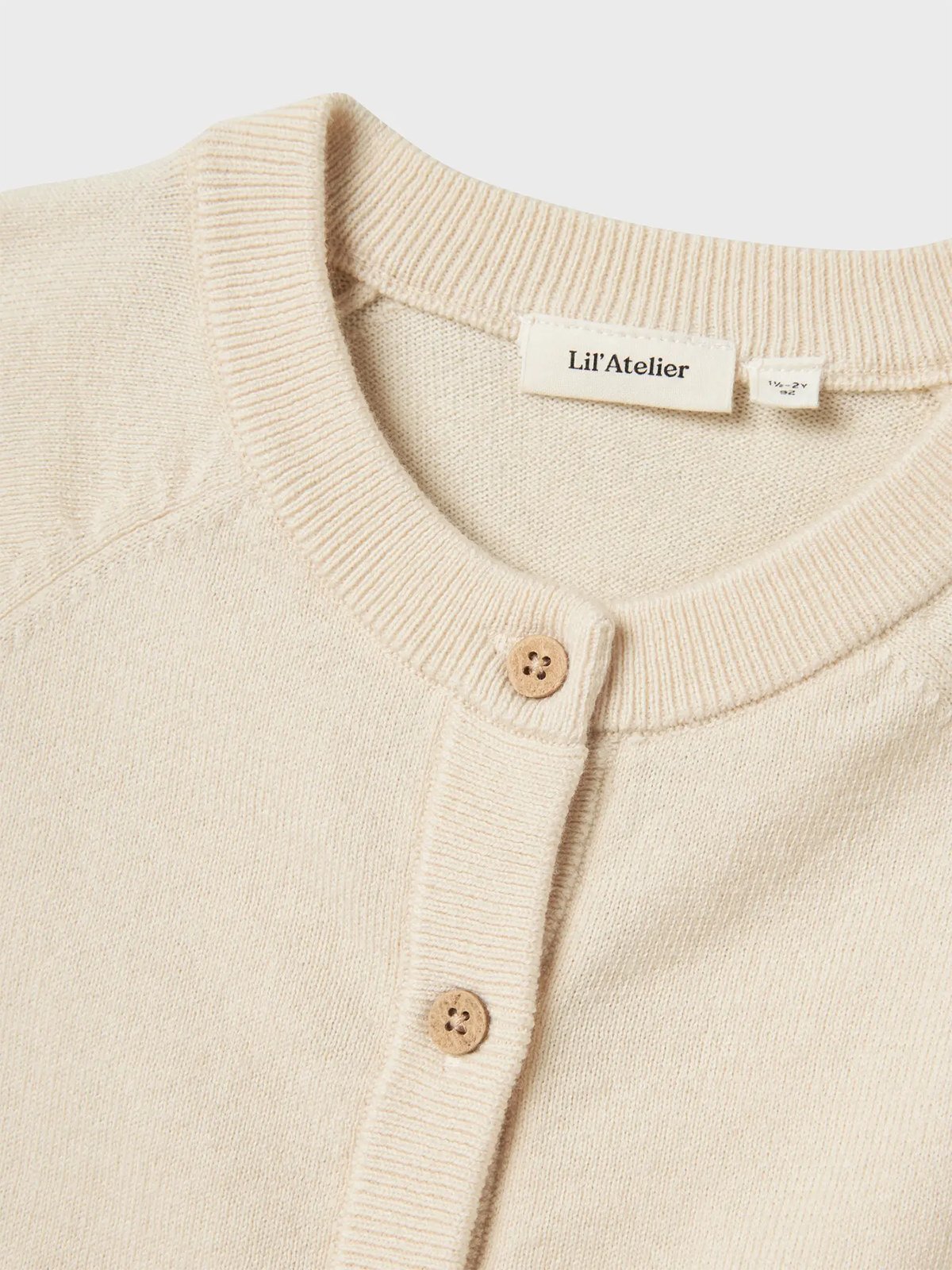 Lil- Atelier Nord Long Sleeve Knit Cardigan Turtledove MELANGE