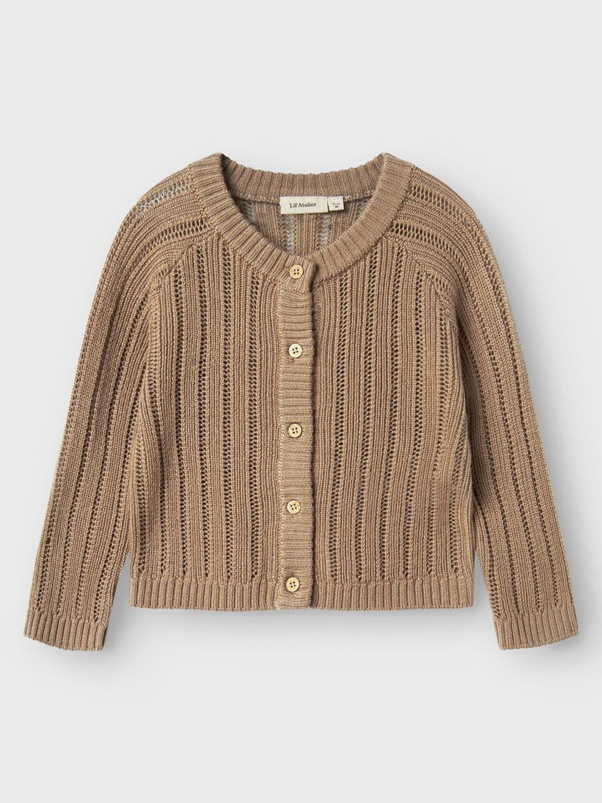 Lil- Atelier Nomo Long Sleeve Knit Cardigan Tigers Eye