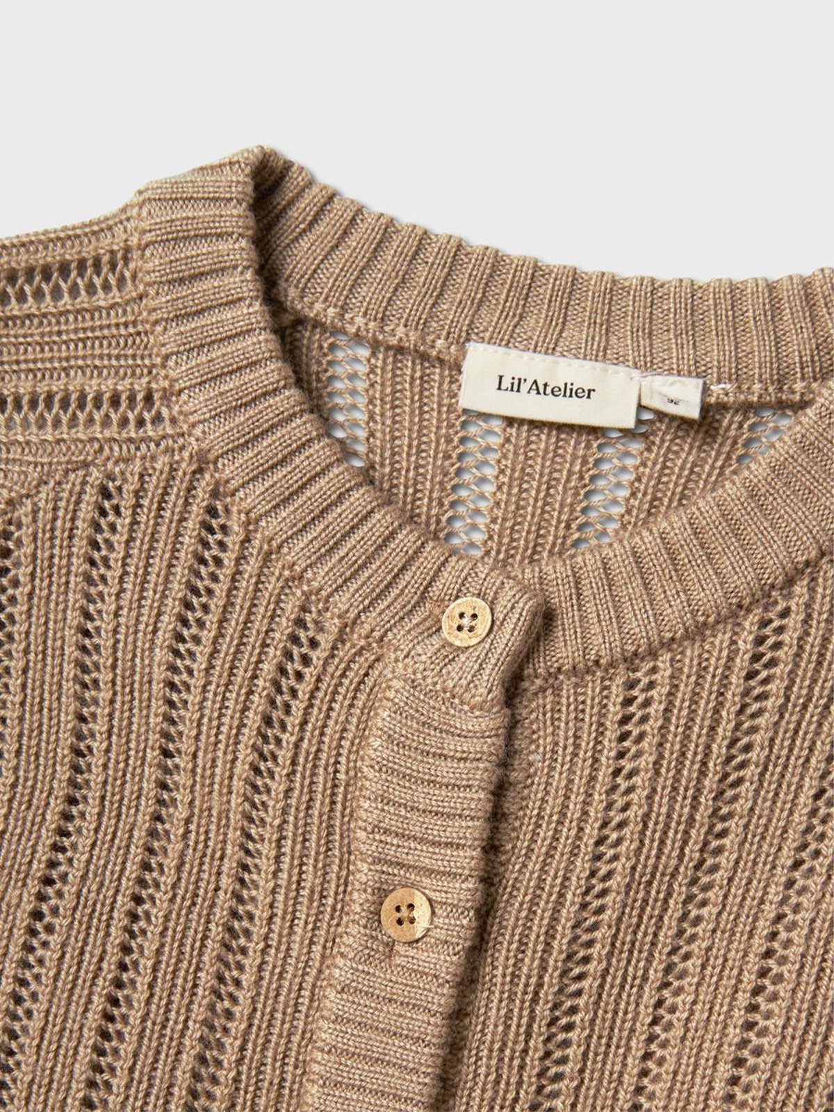 Lil- Atelier Nomo Long Sleeve Knit Cardigan Tigers Eye