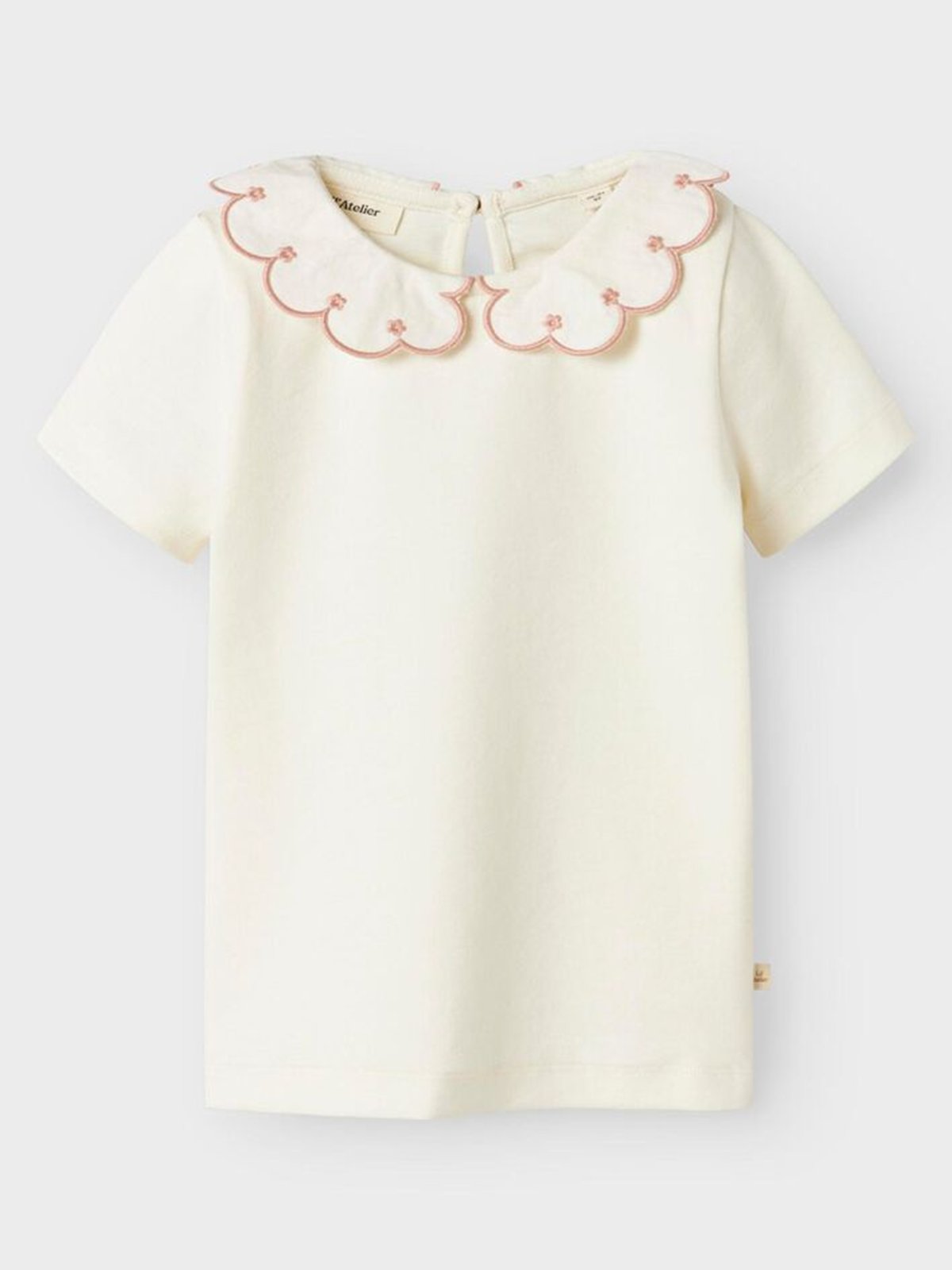 Lil- Atelier Fundo Short Sleeve Slim Top Coconut Milk ROSE
