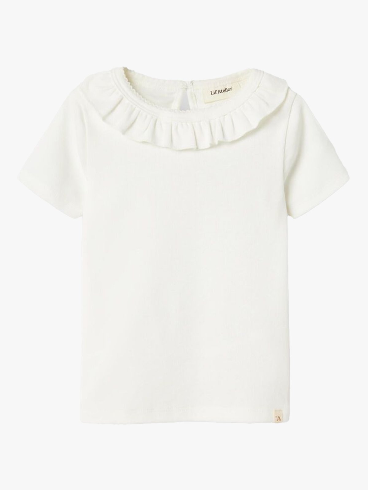 Lil- Atelier Lalo Tan Short Sleeve Slim Top Coconut Milk