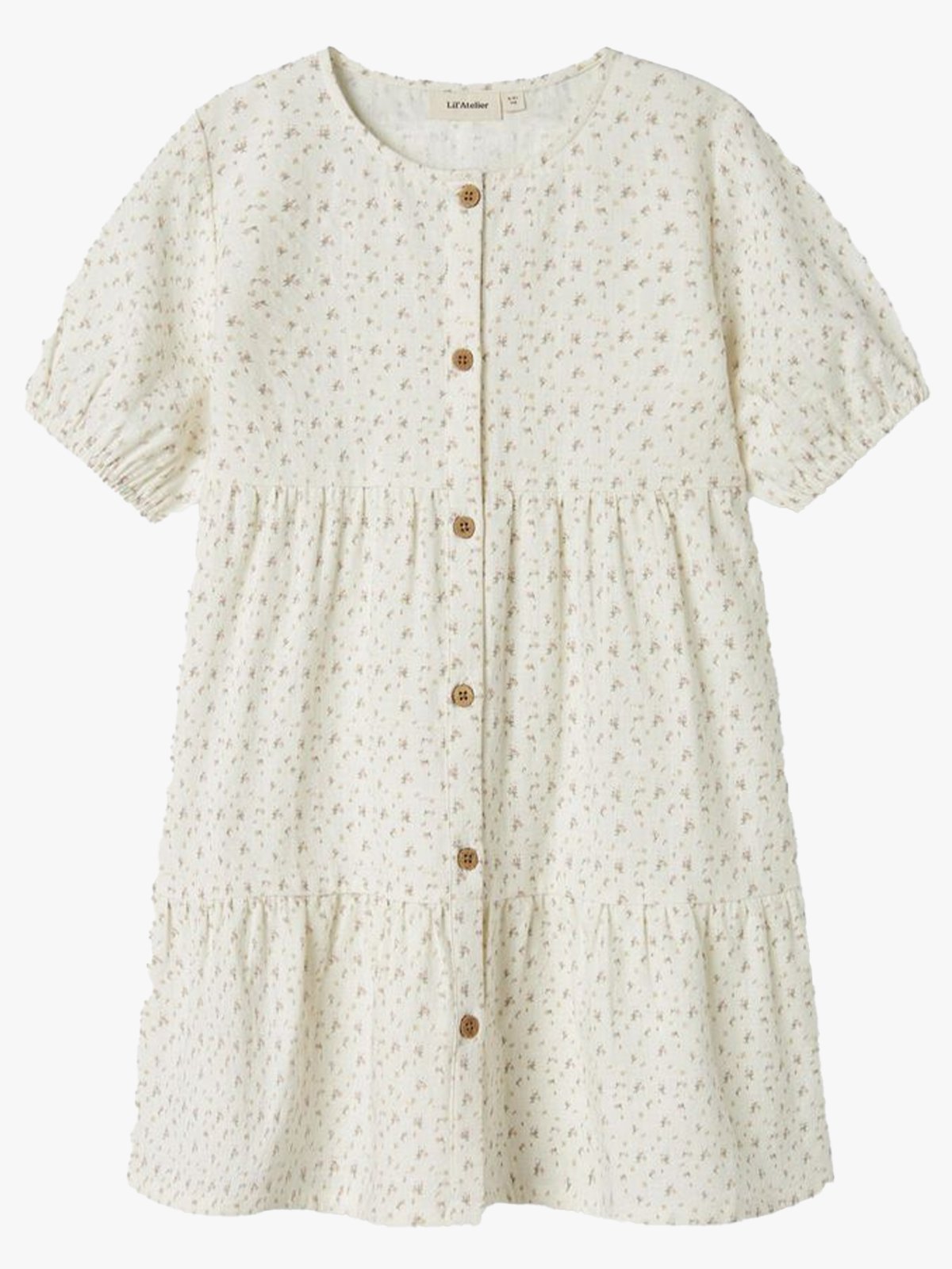 Lil- Atelier Hailey Short Sleeve Loose Dress Coconut Milk