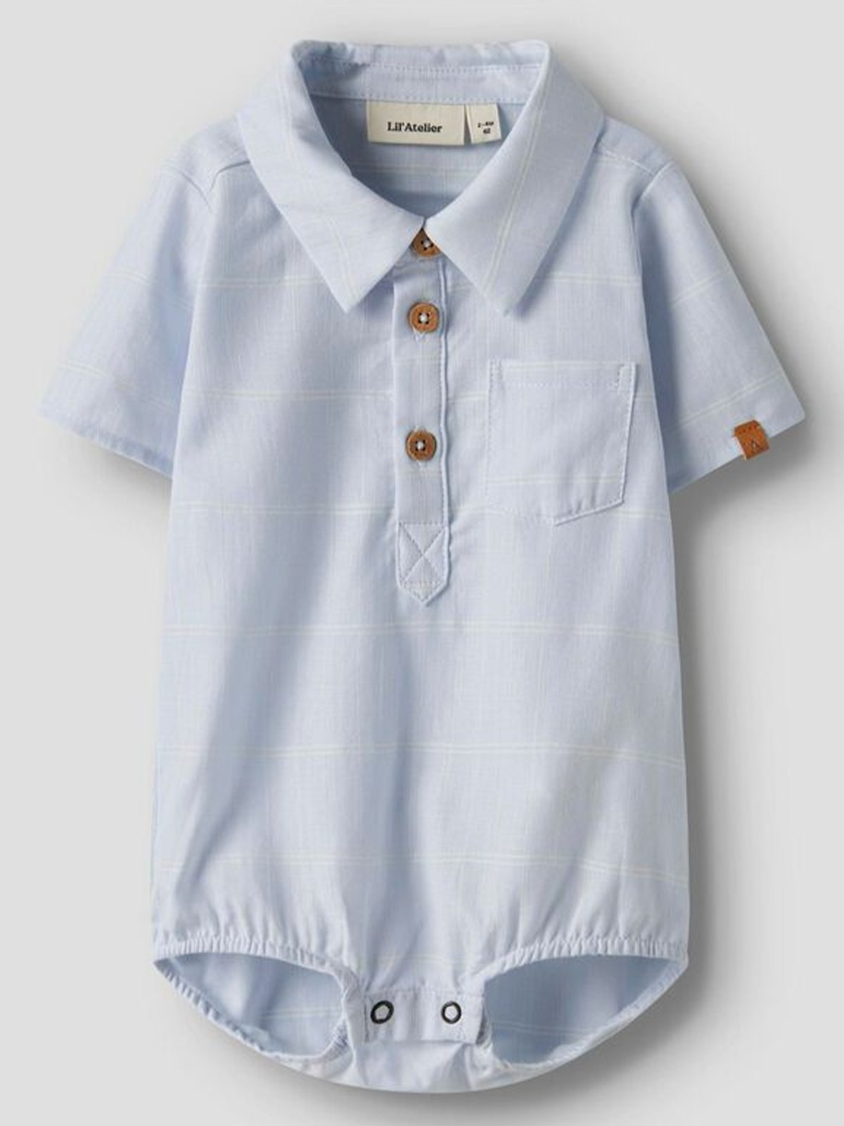 Lil' Atelier Frido Short Sleeve Loose Body Shirt Ancient Water