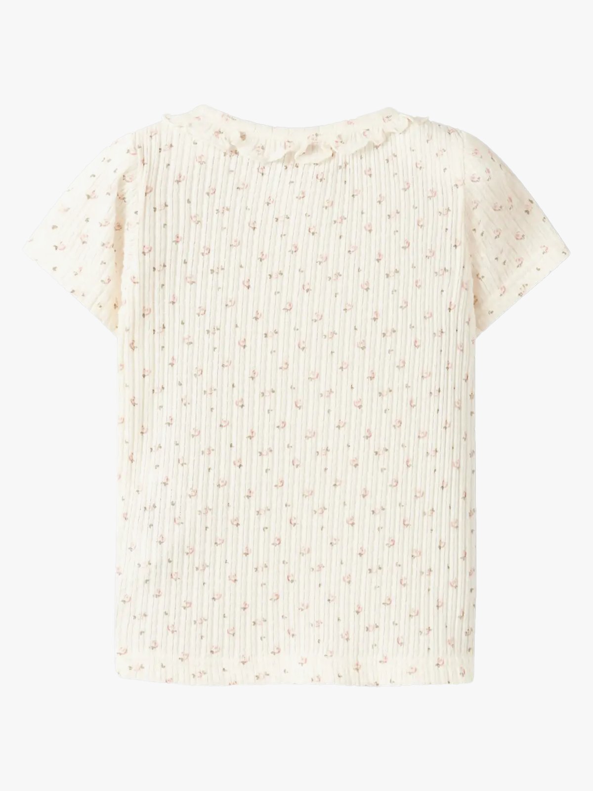 Lil- Atelier Hulla Hua Short Sleeve Slim Top Coconut Milk