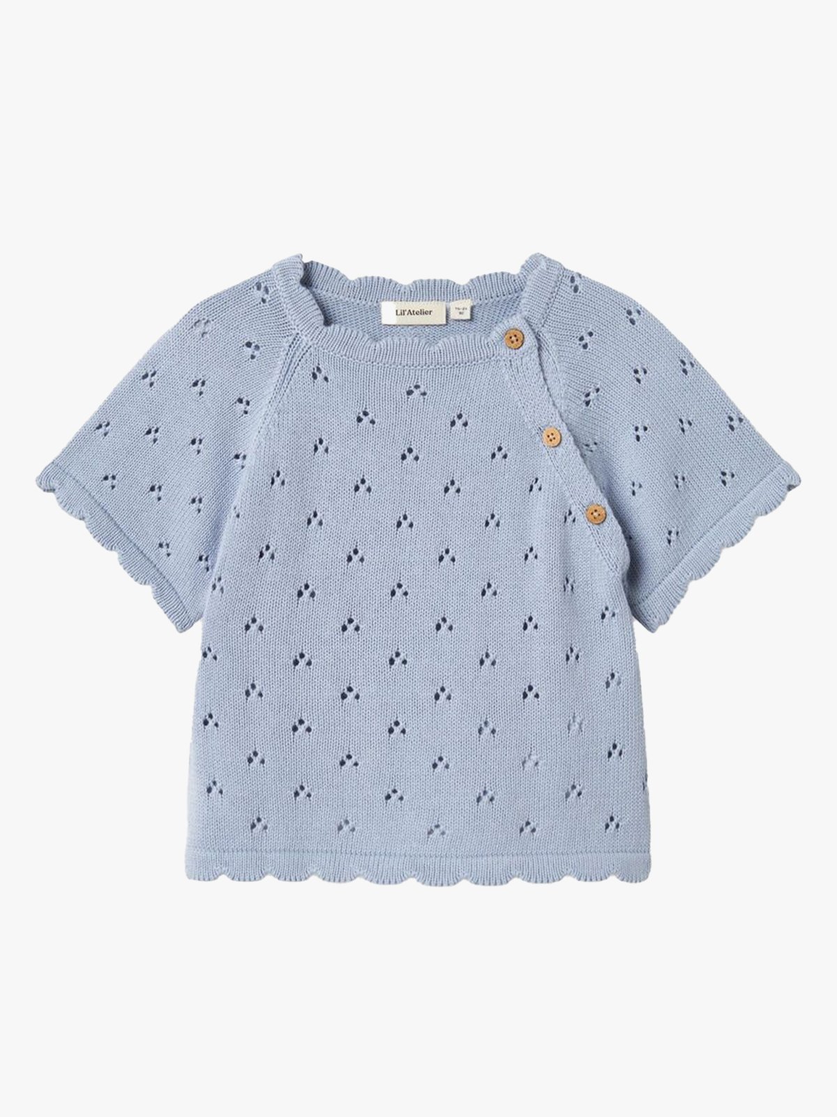 Lil- Atelier Jola Short Sleeve Knit Zen Blue