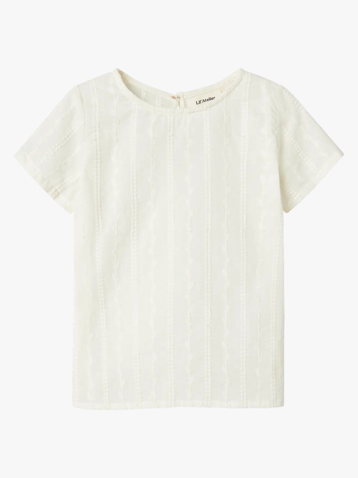 Lil- Atelier Jazelle Short Sleeve Loose Shirt Coconut Milk
