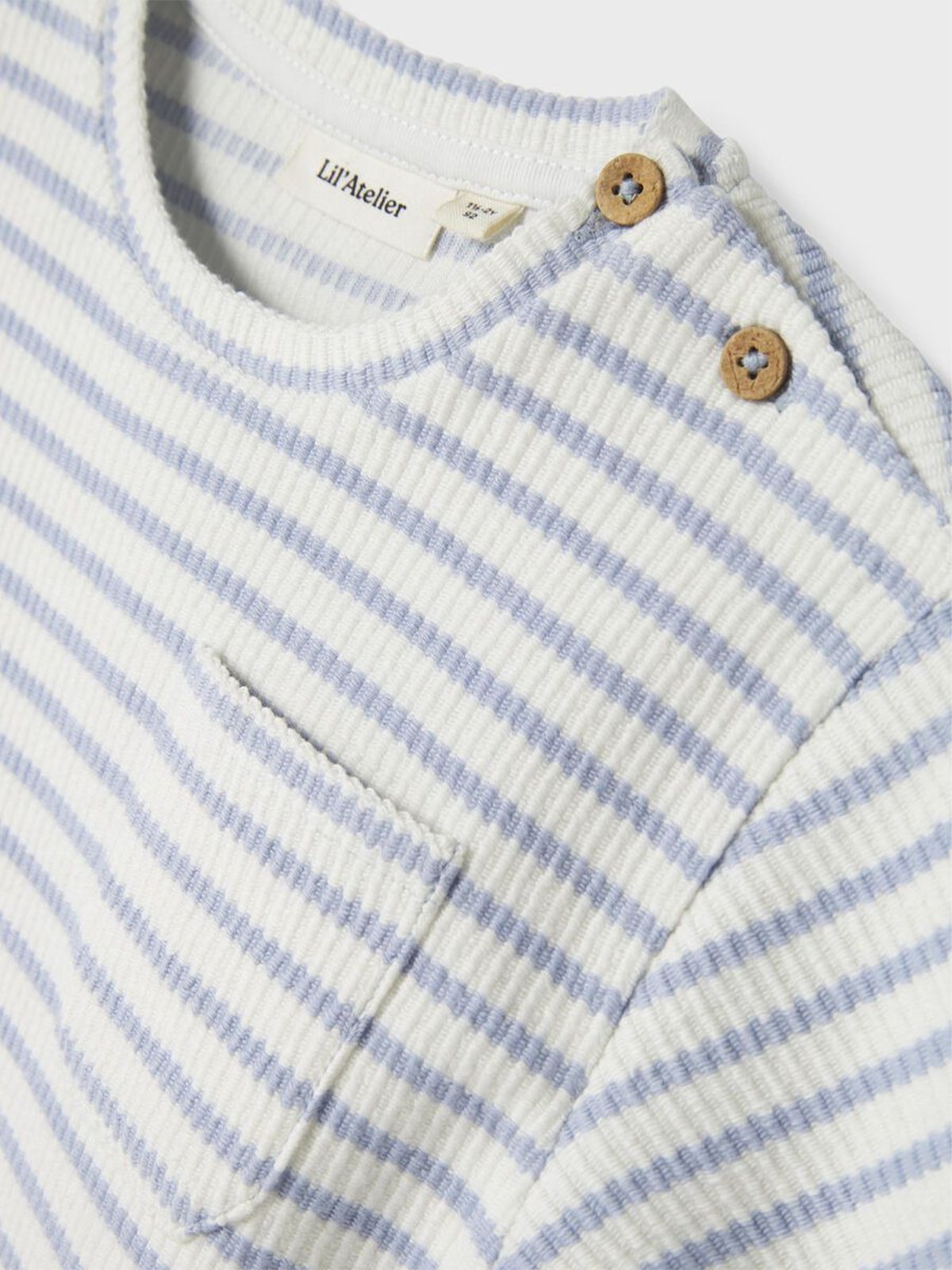 Lil- Atelier Tadeo Short Sleeve Loose Top Zen Blue