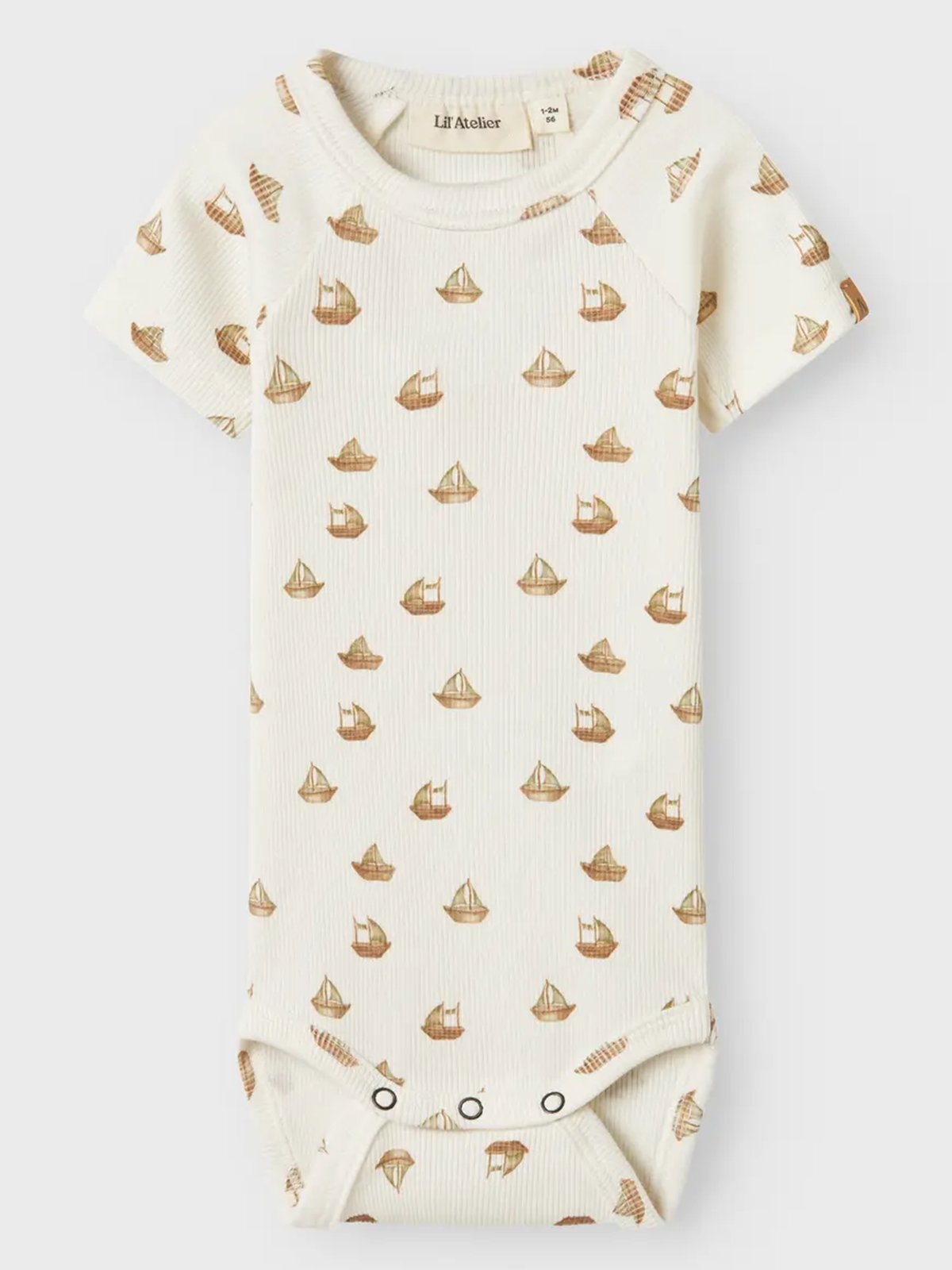 Lil- Atelier Lavo Eni Short Sleeve Slim Body Coconut Milk BOAT