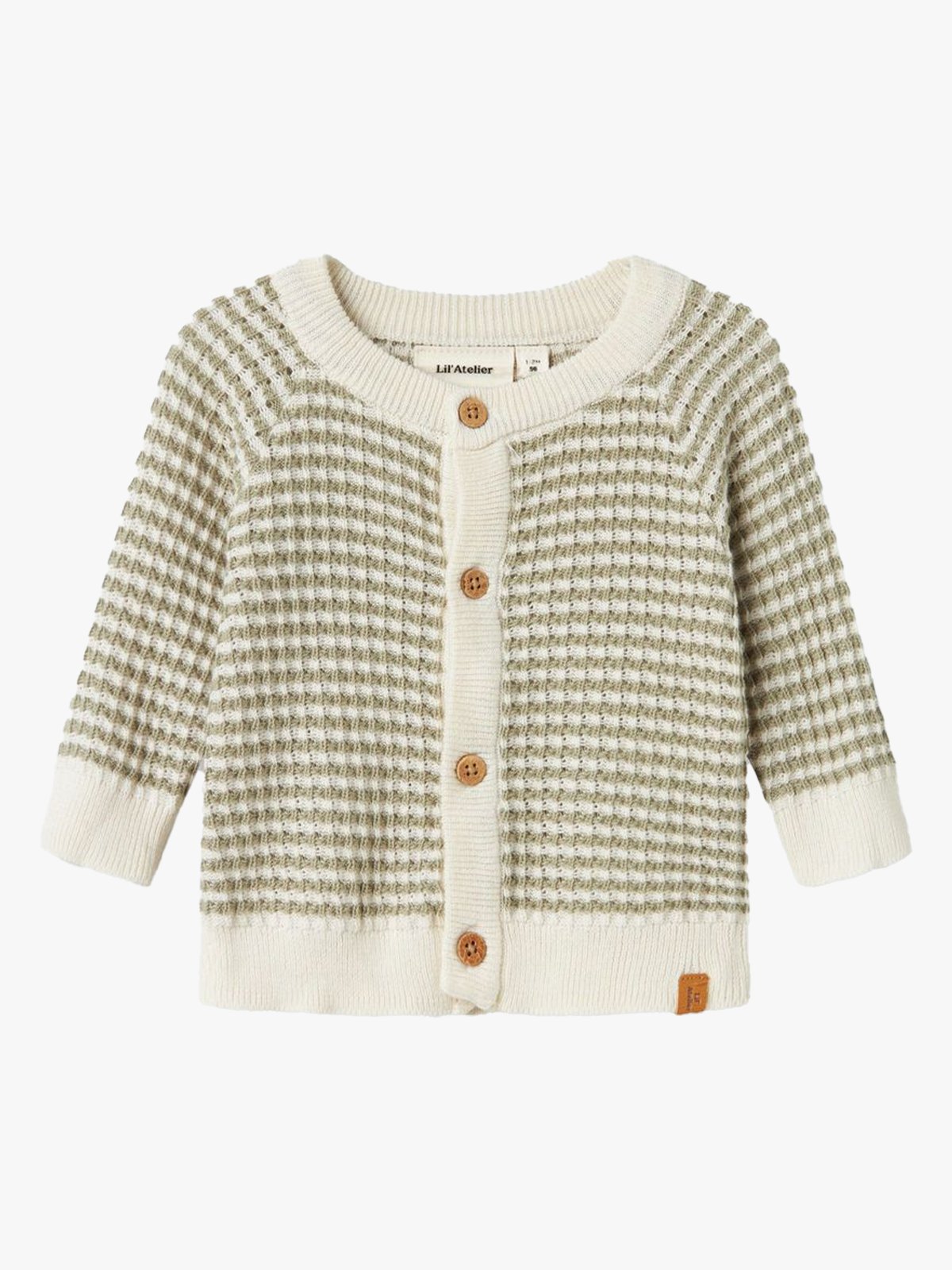 Lil- Atelier Halma Long Sleeve Knit Cardigan Seagrass