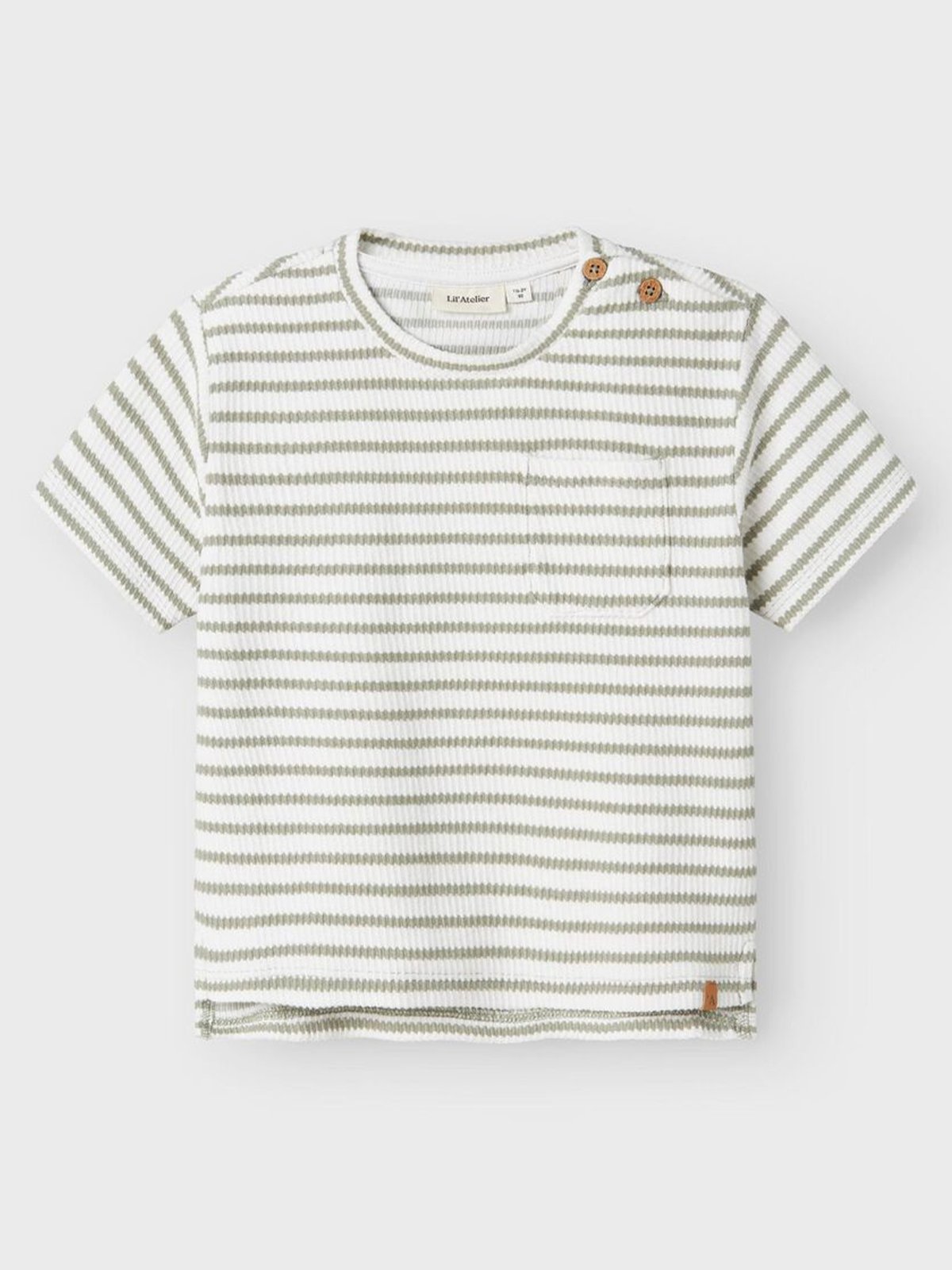 Lil' Atelier Tadeo Short Sleeve Loose Top Seagrass
