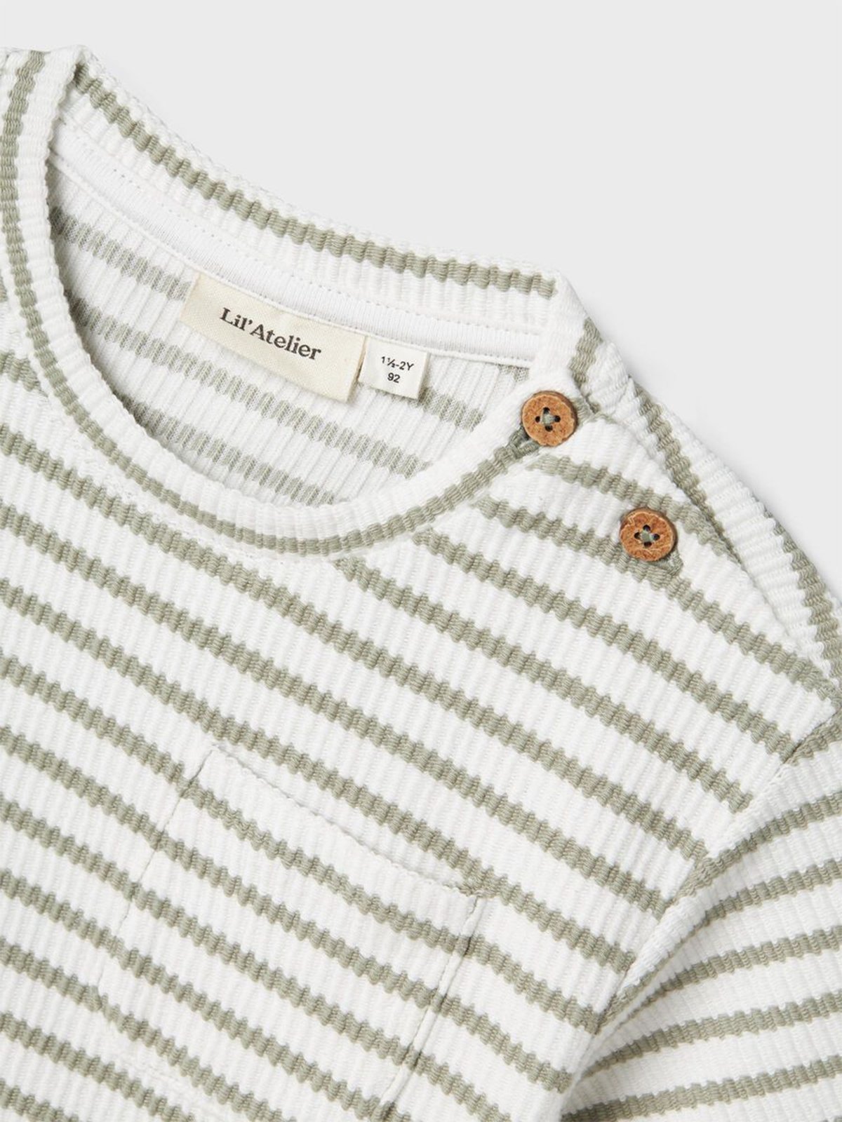 Lil' Atelier Tadeo Short Sleeve Loose Top Seagrass
