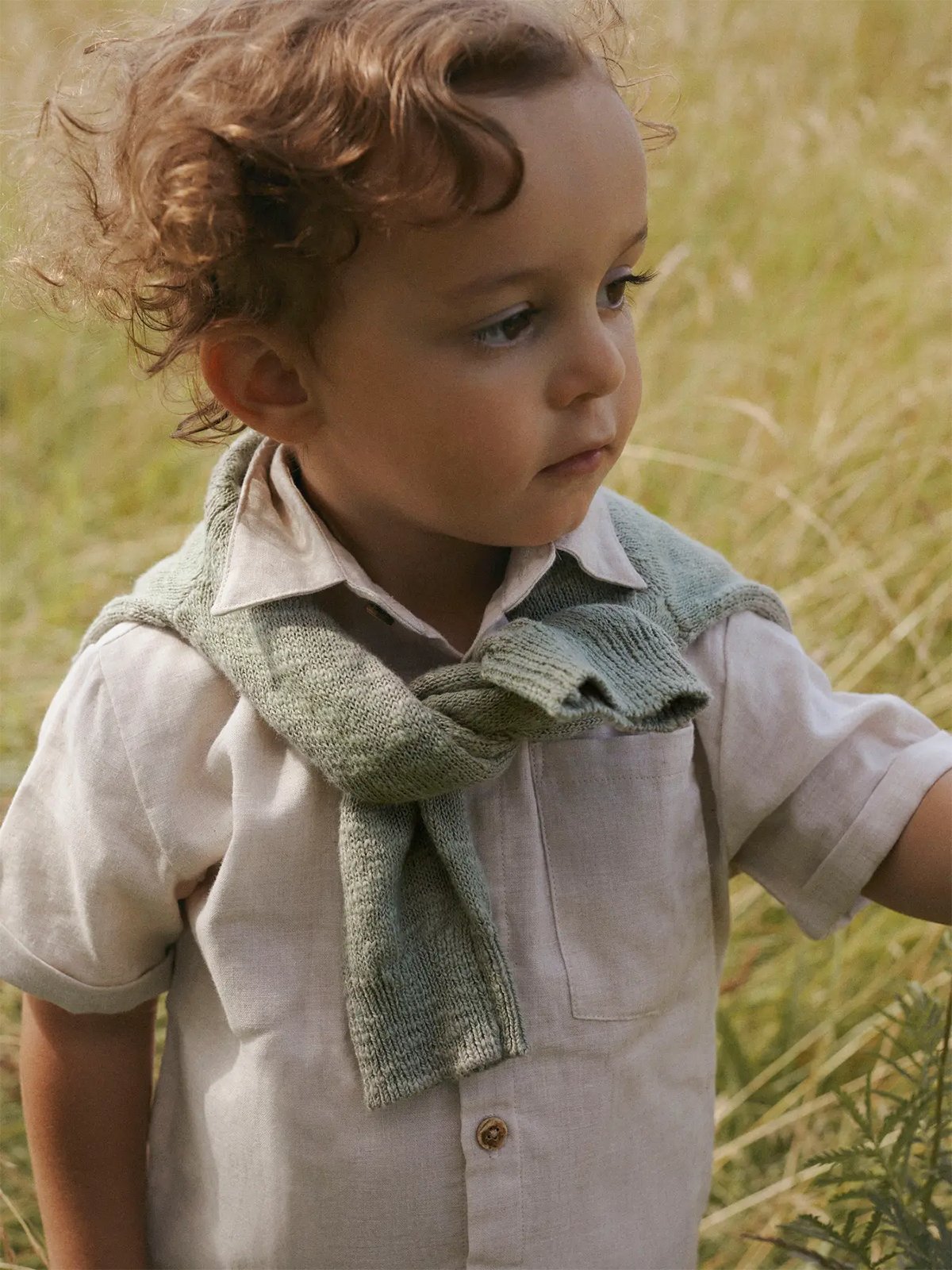 Lil- Atelier Tarou Short Sleeve Loose Shirt Bleached Sand