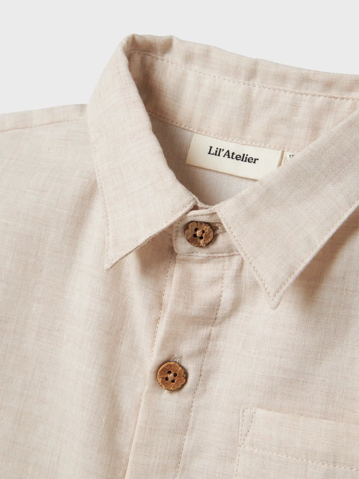 Lil- Atelier Tarou Short Sleeve Loose Shirt Bleached Sand