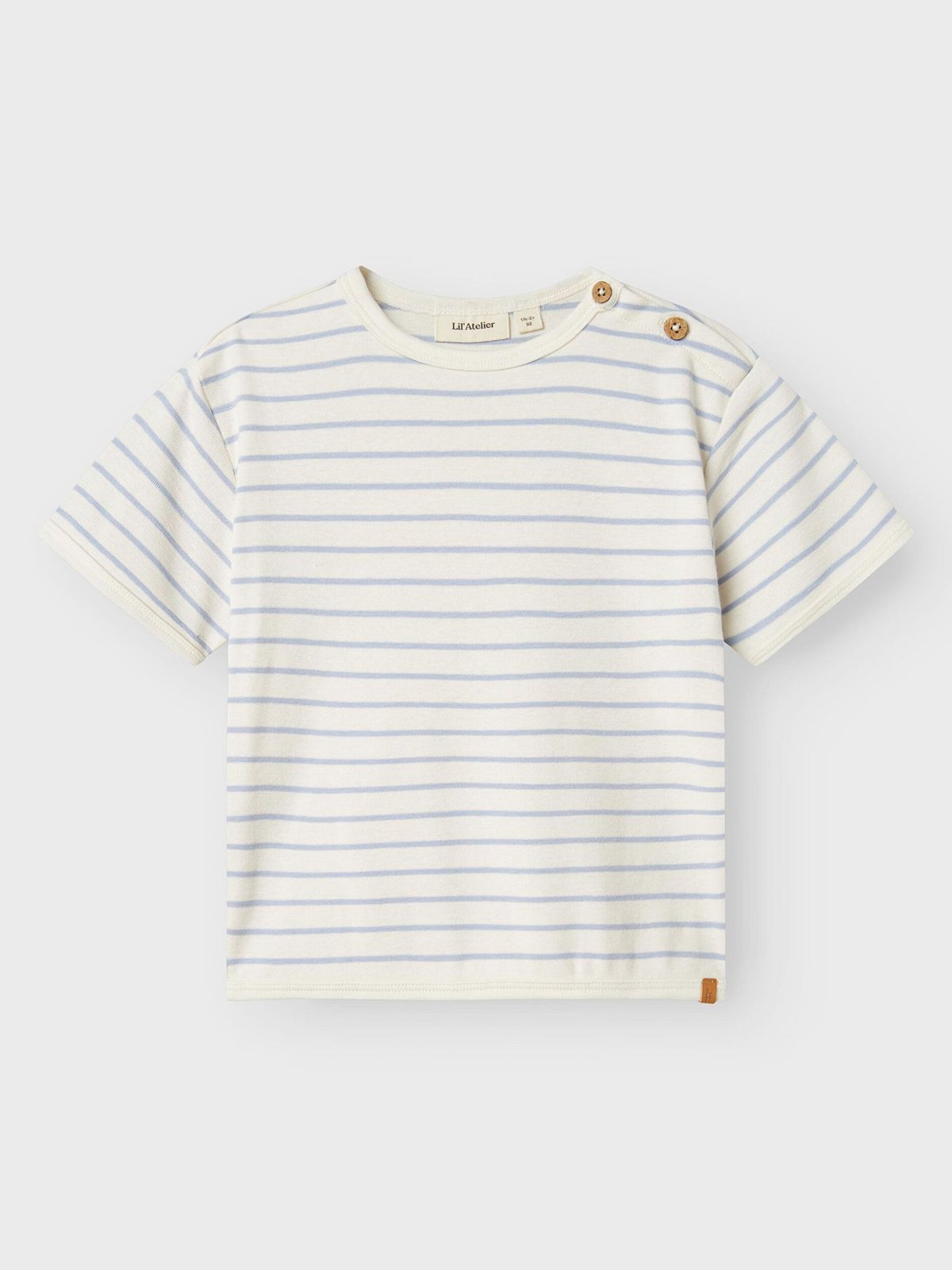 Lil- Atelier Geo Anm Short Sleeve Loose Top Zen Blue