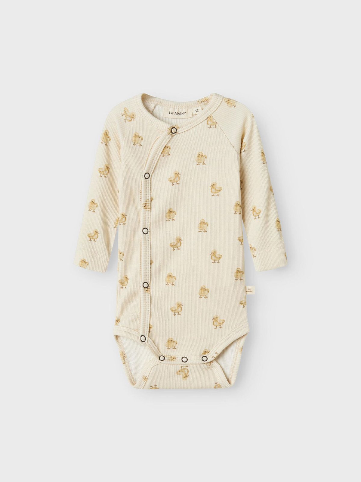 Lil' Atelier Lavo Emo Long Sleeve Slim Wrap Body Turtledove