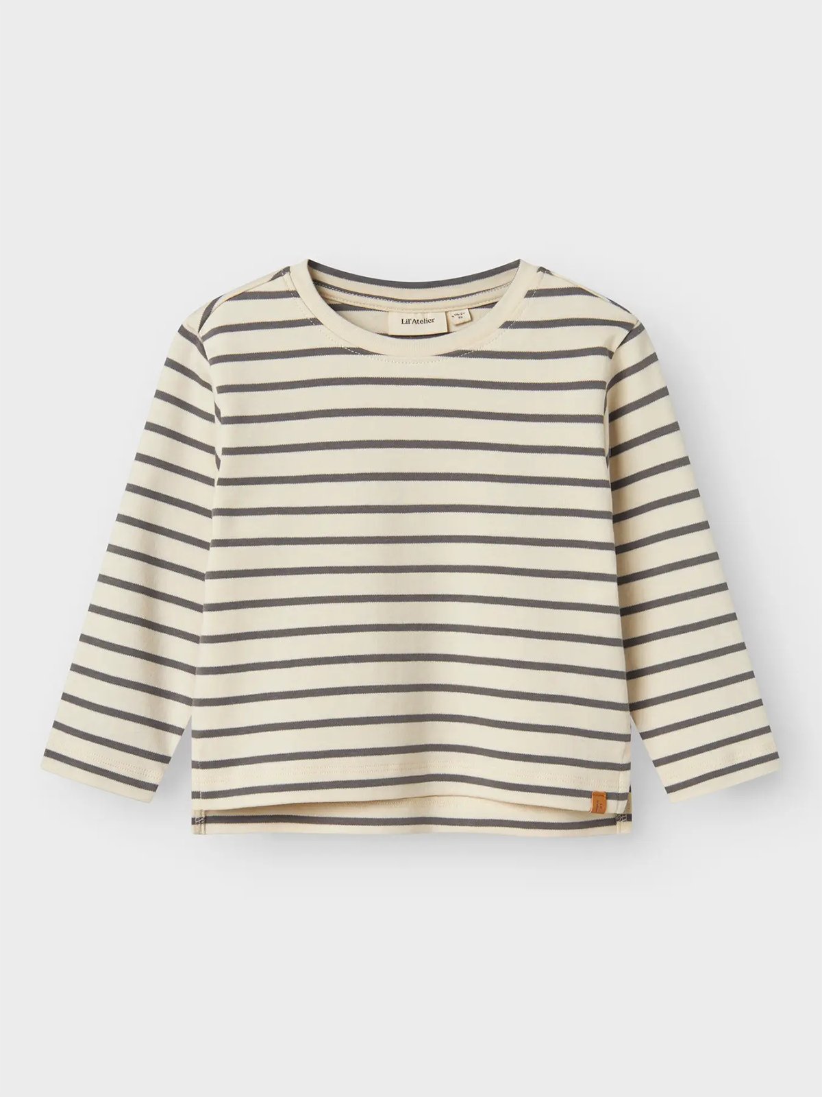 Lil- Atelier Limia Long Sleeve Loose Top Turtledove / Poppy Seed