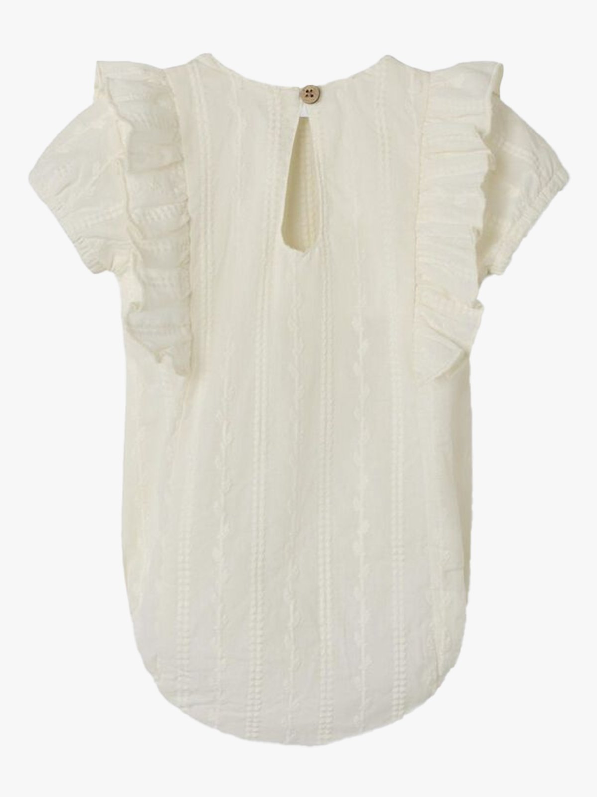 Lil- Atelier Jazelle Short Sleeve Loose Body Shirt Coconut Milk