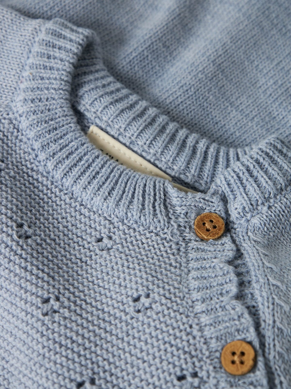 Lil- Atelier Laguna Long Sleeeve Wrap Knit Zen Blue