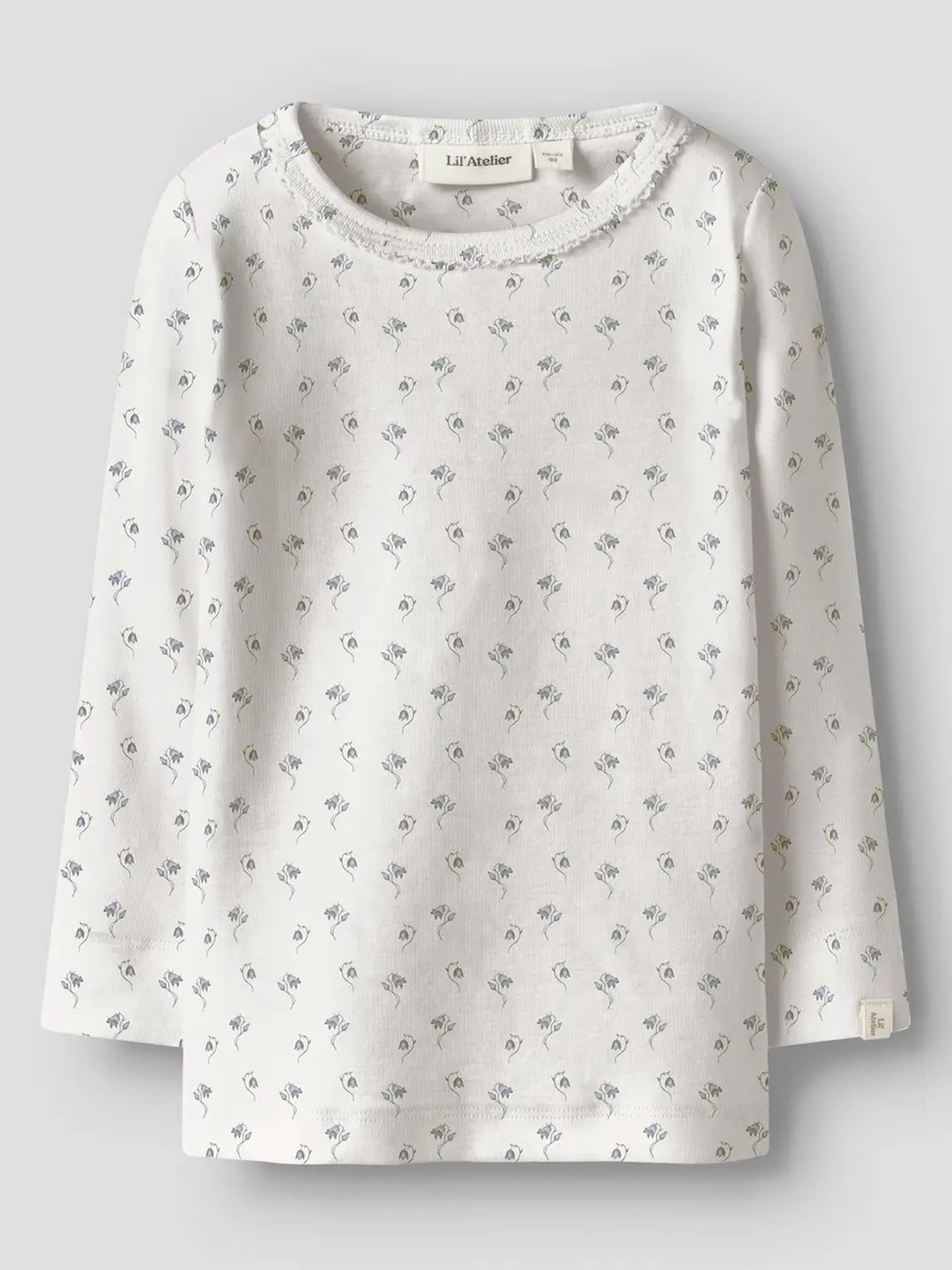 Lil- Atelier Gayo Sag Long Sleeve Slim Top Coconut Milk Bell Flower