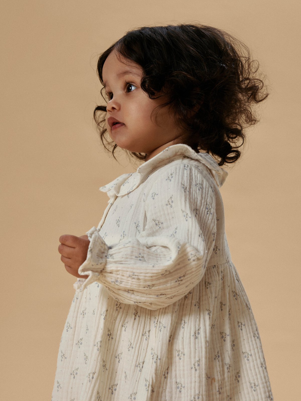 Lil- Atelier Balia Long Sleeve Loose Body Dress Coconut Milk