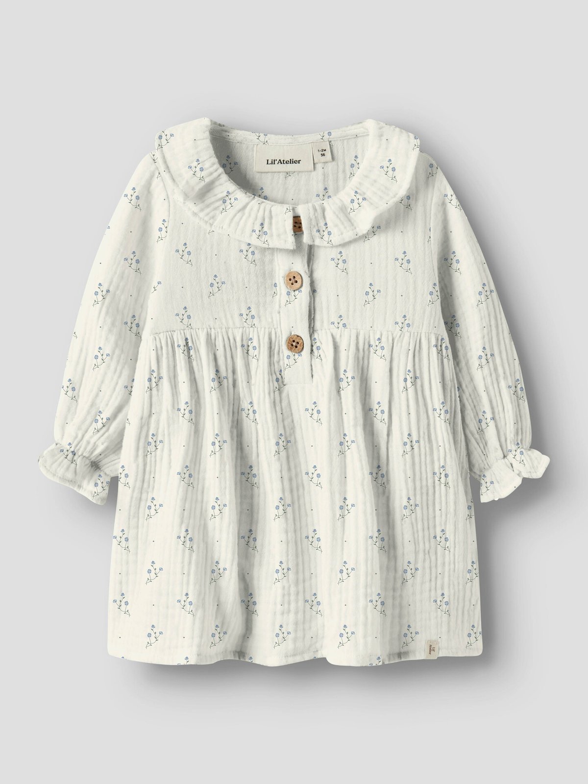 Lil- Atelier Balia Long Sleeve Loose Body Dress Coconut Milk