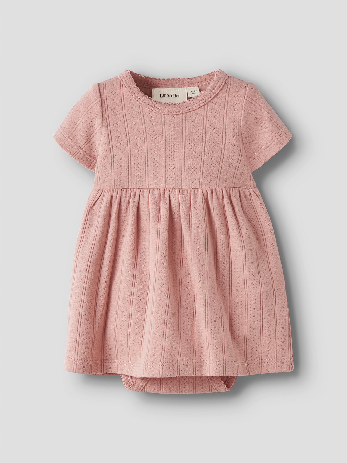 Lil- Atelier Falina Short Sleeve Body Dress Misty Rose