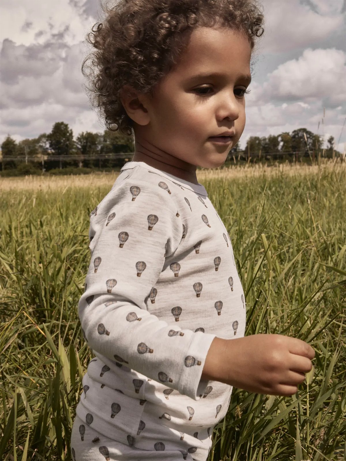 Lil' Atelier Noel Nor Wool Long Sleeve Slim Top Oyster Mushroom