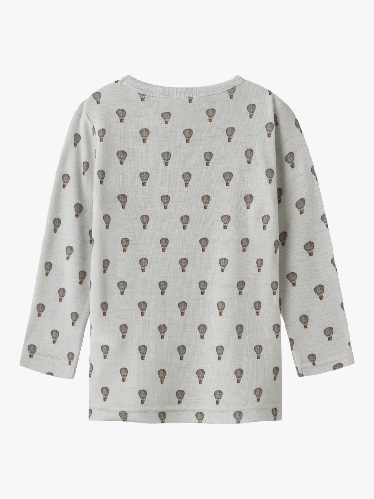 Lil' Atelier Noel Nor Wool Long Sleeve Slim Top Oyster Mushroom