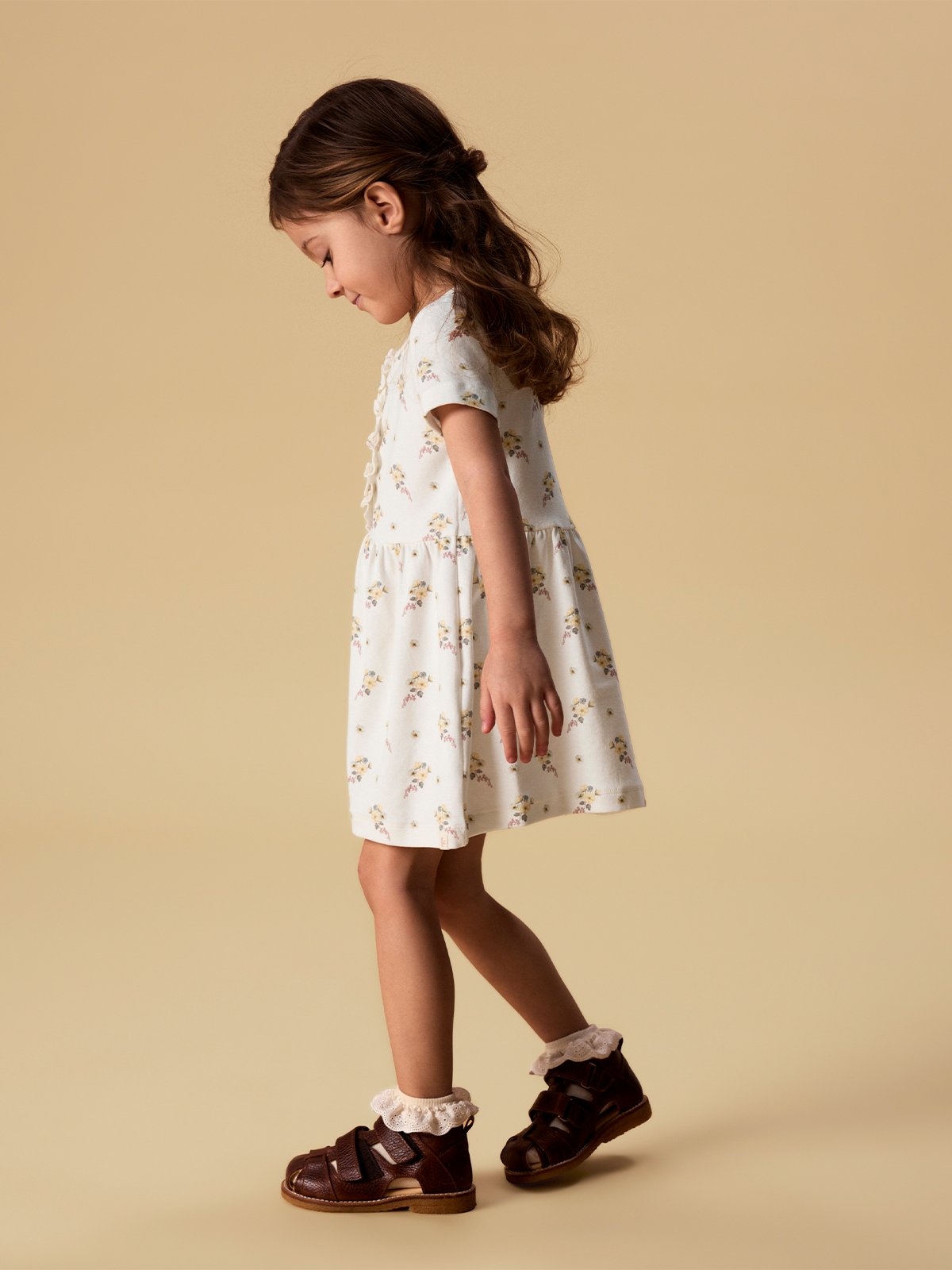 Lil- Atelier Gayo Smi Short Sleeve Dress Coconut Milk
